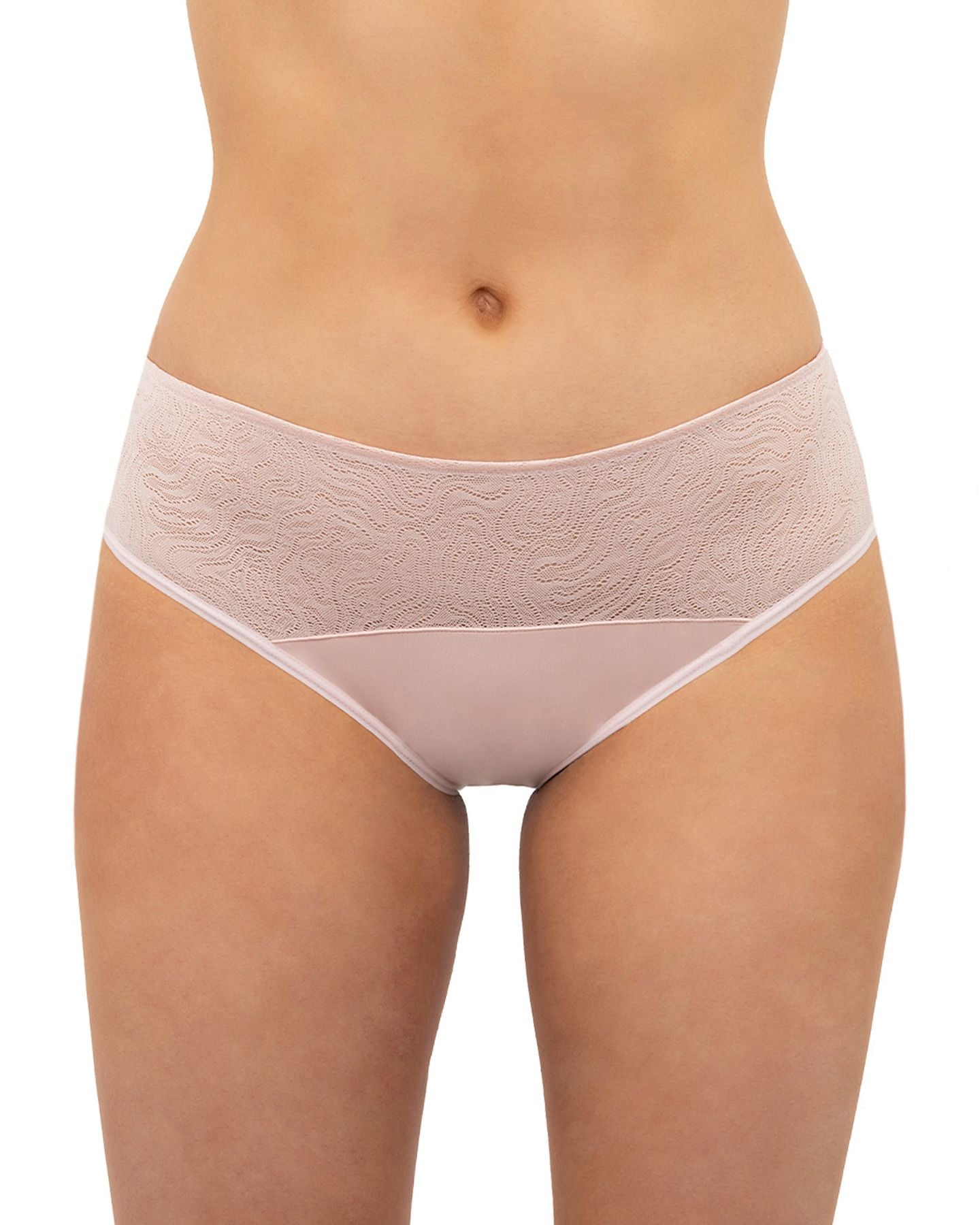 Saalt Leakproof Lace Hipster in pink