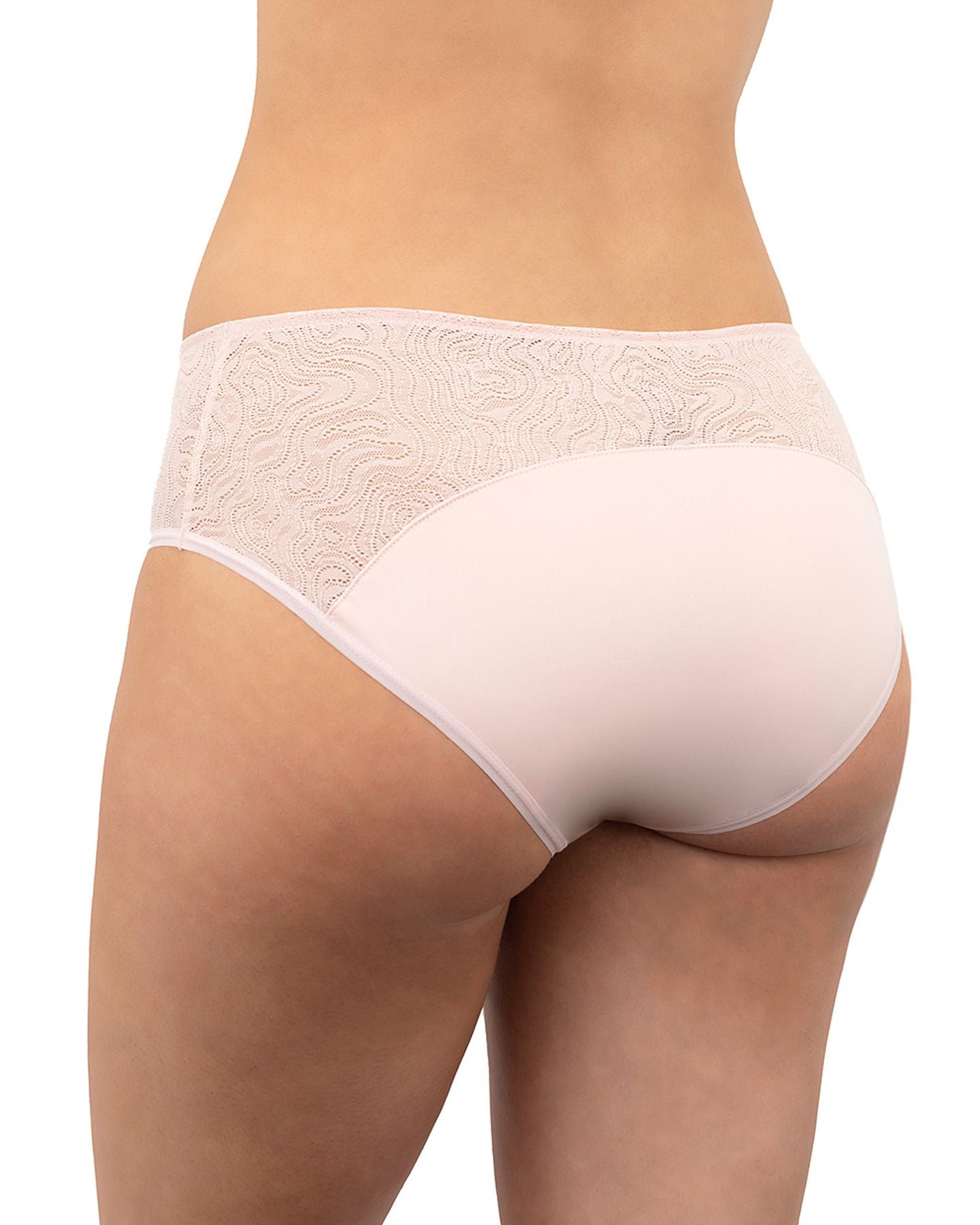 Saalt Leakproof Lace Hipster in pink