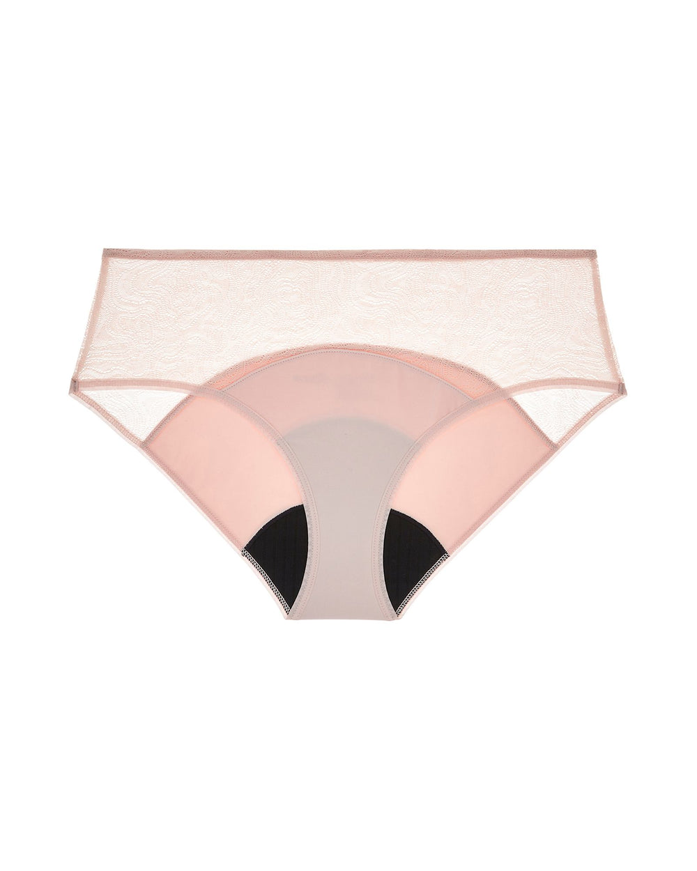 Saalt Leakproof Lace Hipster in pink