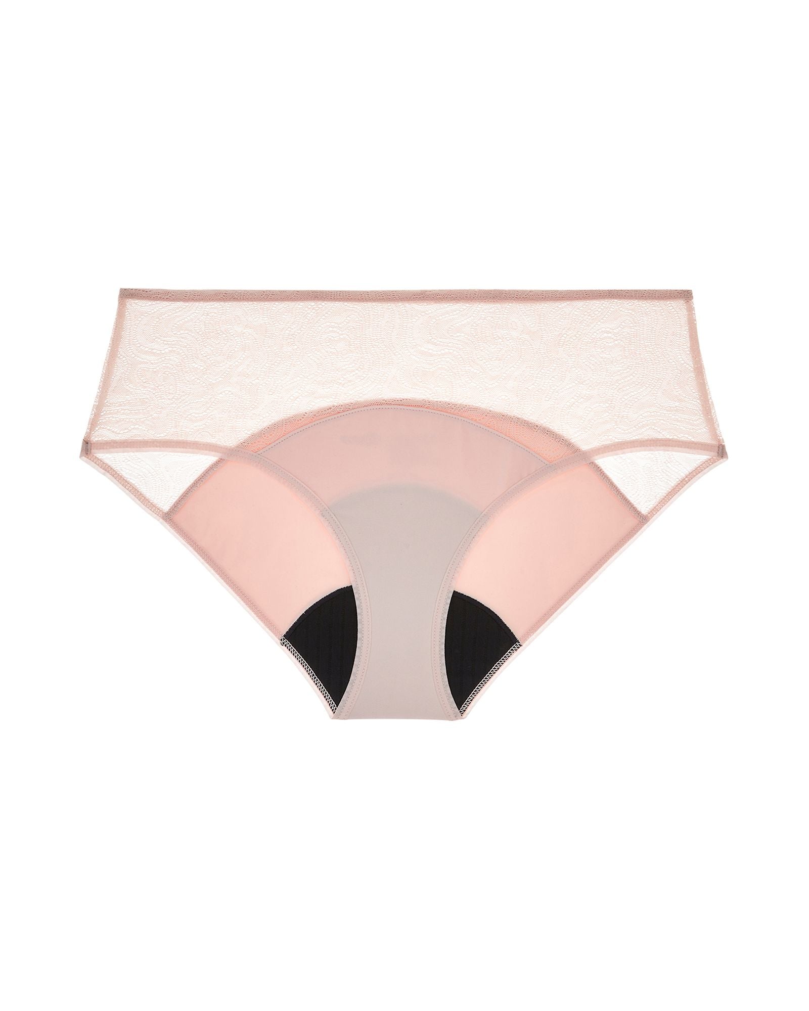 Saalt Leakproof Lace Hipster in pink