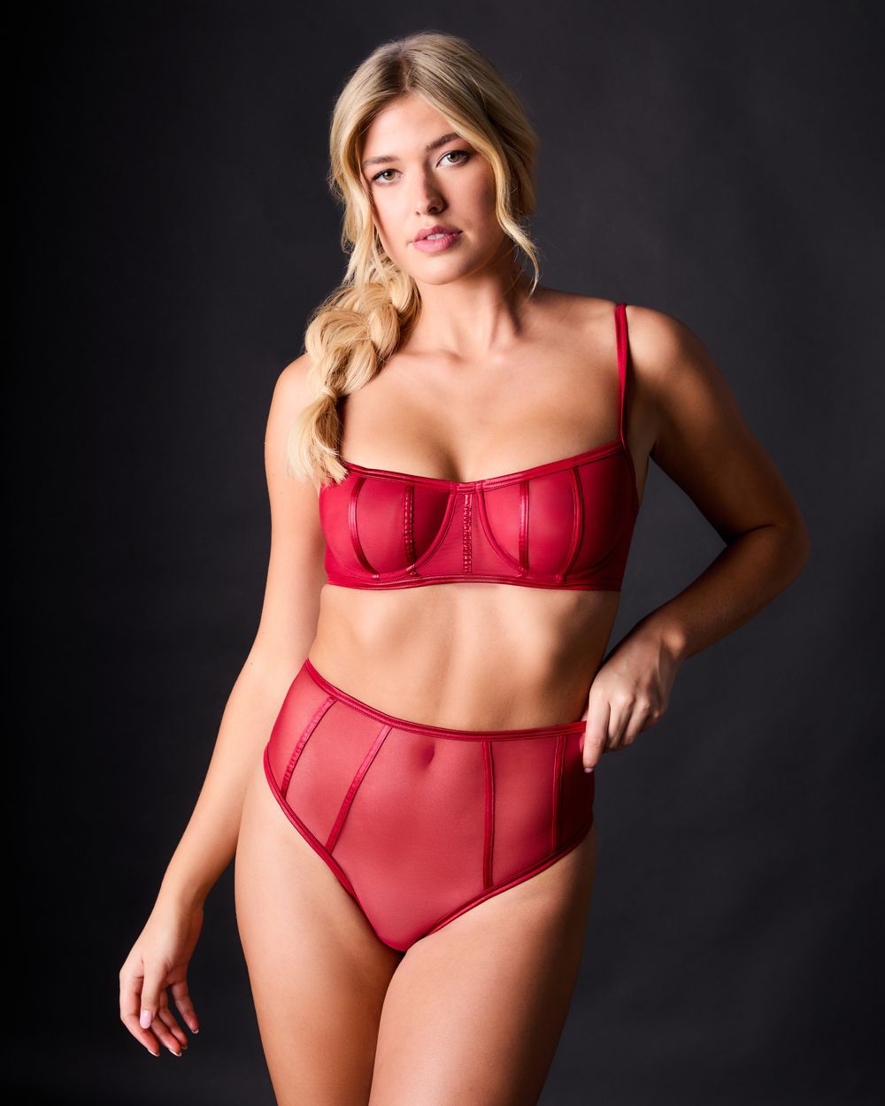 Free People Intimately FP Charlize Underwire Bra in red