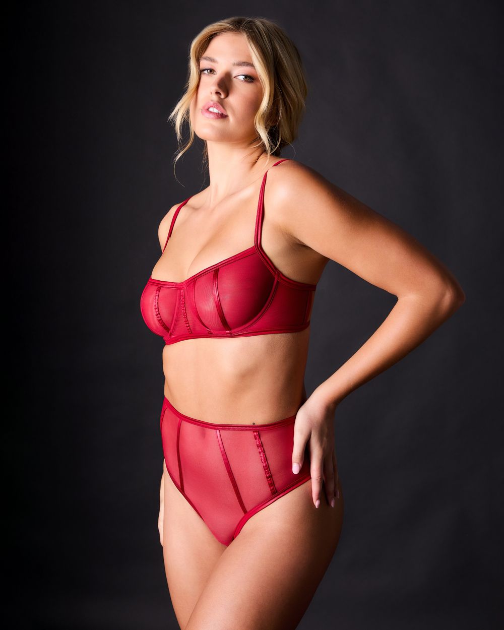 Free People Intimately FP Charlize Underwire Bra in red