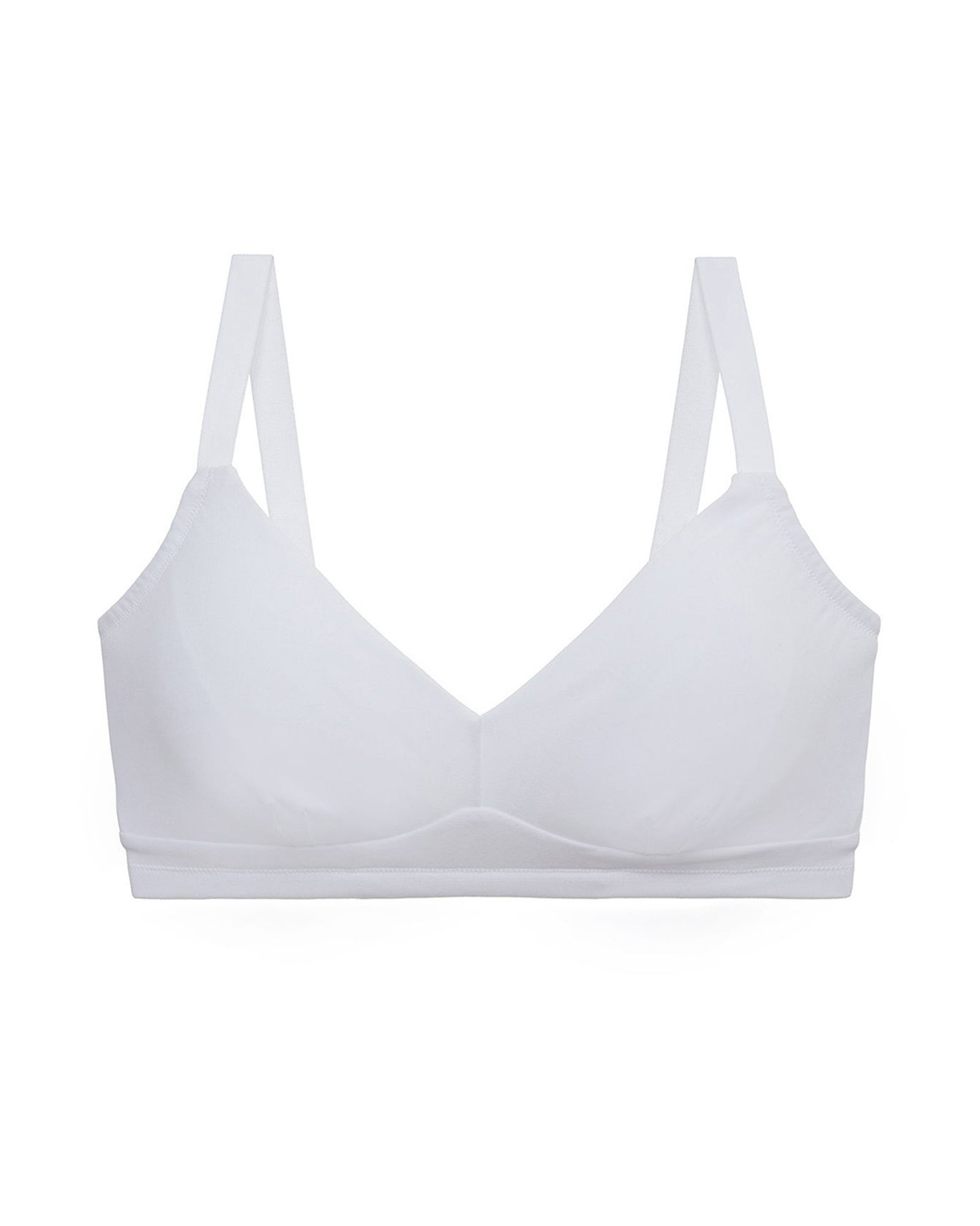 Cosabella Soft Cotton Curvy Bralette in white