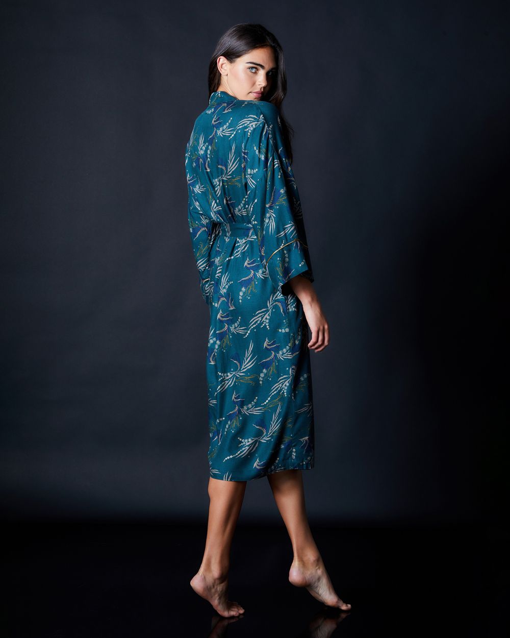 Hanro Celia Robe in green