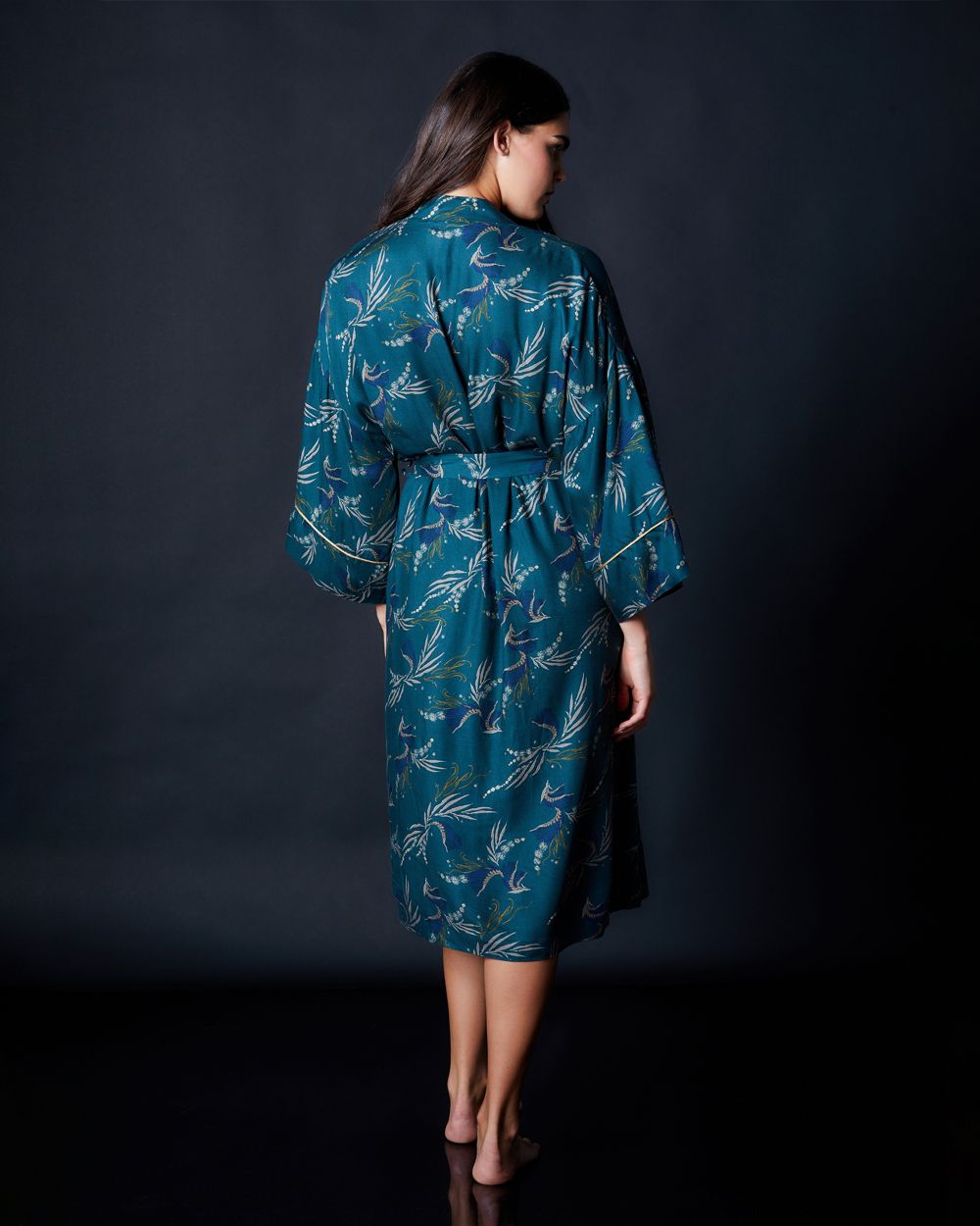 Hanro Celia Robe in green