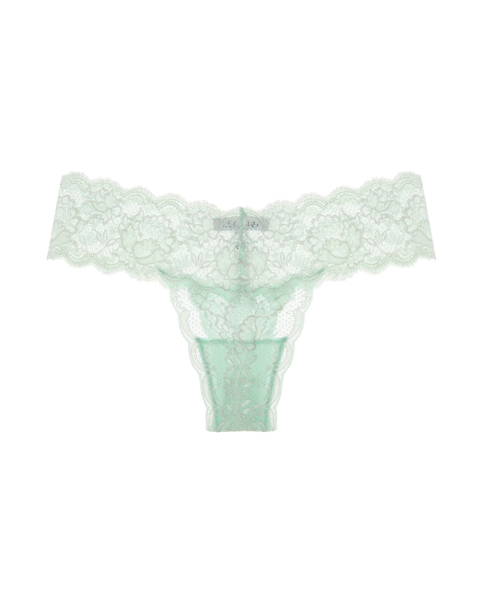 Cosabella Never Say Never Metallics Cutie Low Rise Thong in green