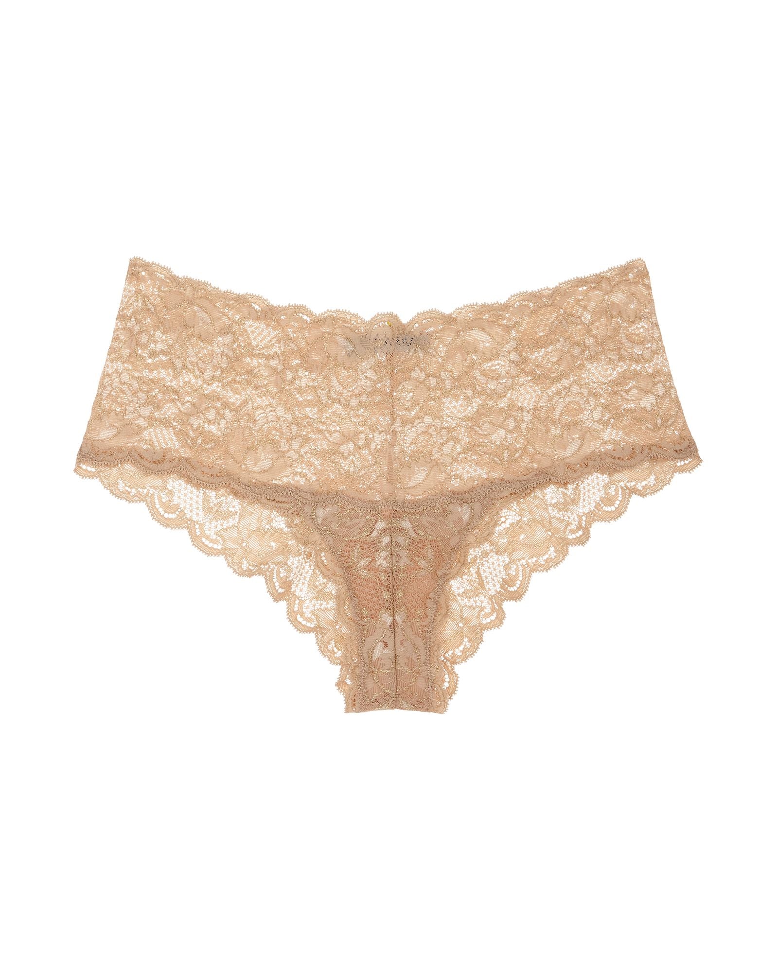 Cosabella Never Say Never Metallics Hottie Low Rise Hotpant in beige