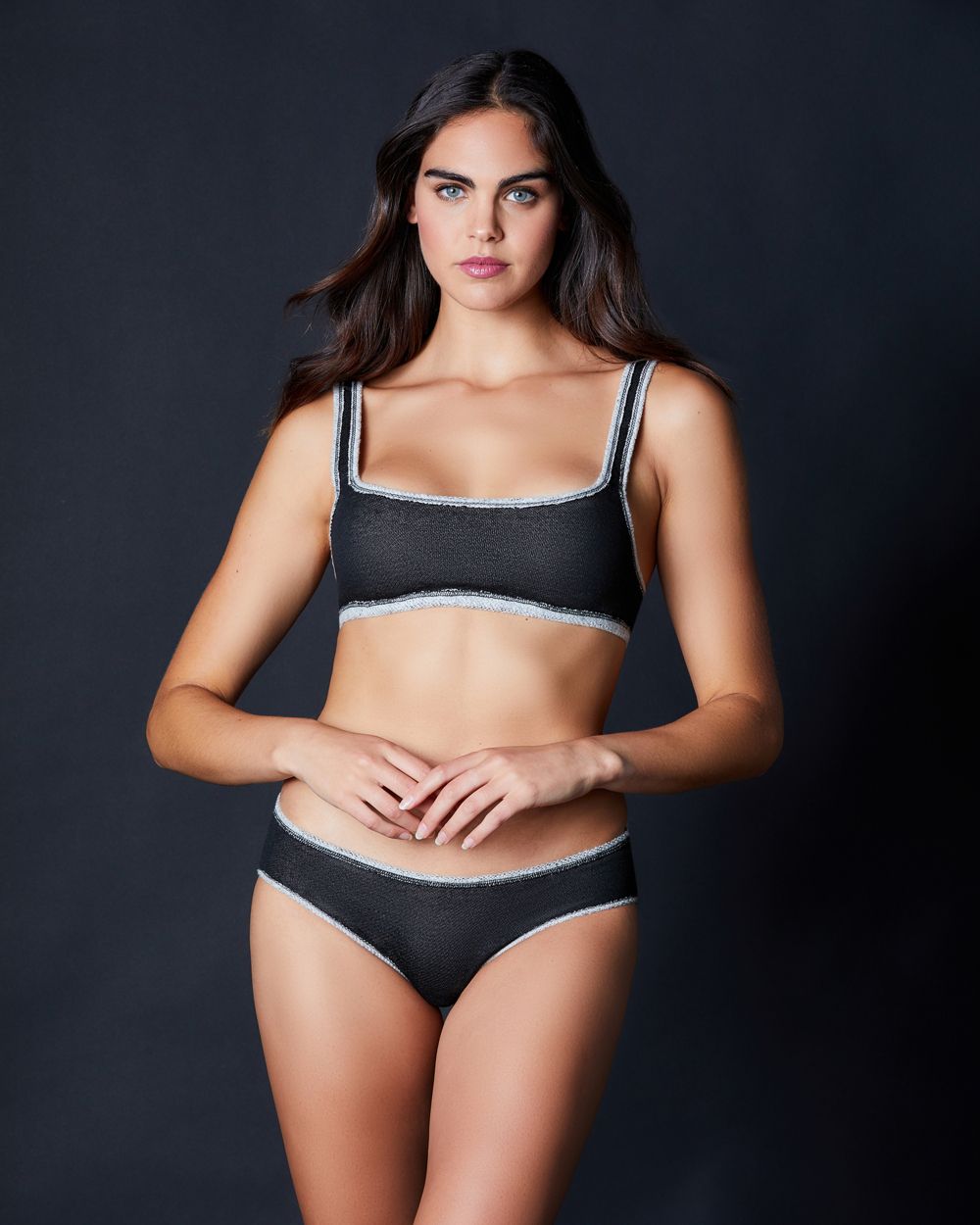 Only Hearts Fleece Tank Bralette in gray