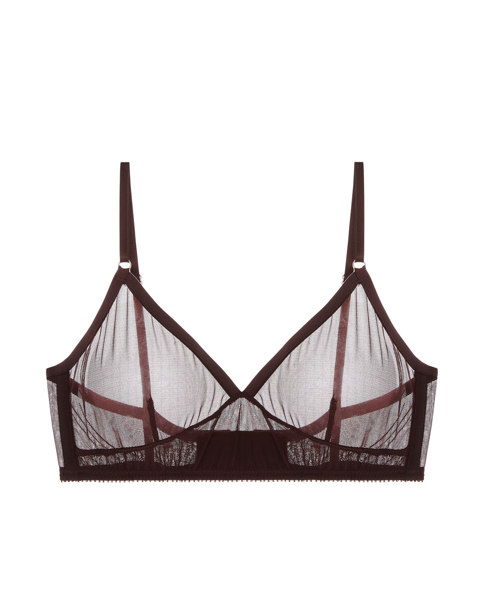 Only Hearts Whisper Retro Bralette in brown