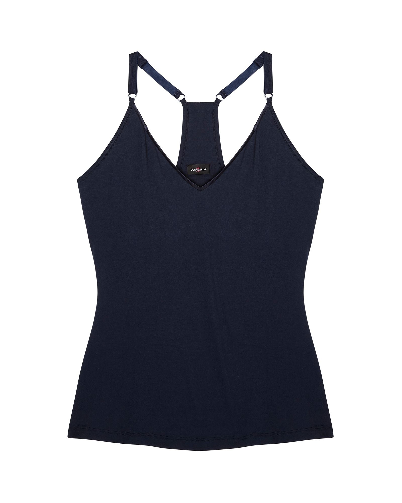 Cosabella Bella Curvy Racerback Cami, Pant & Robe Set in blue