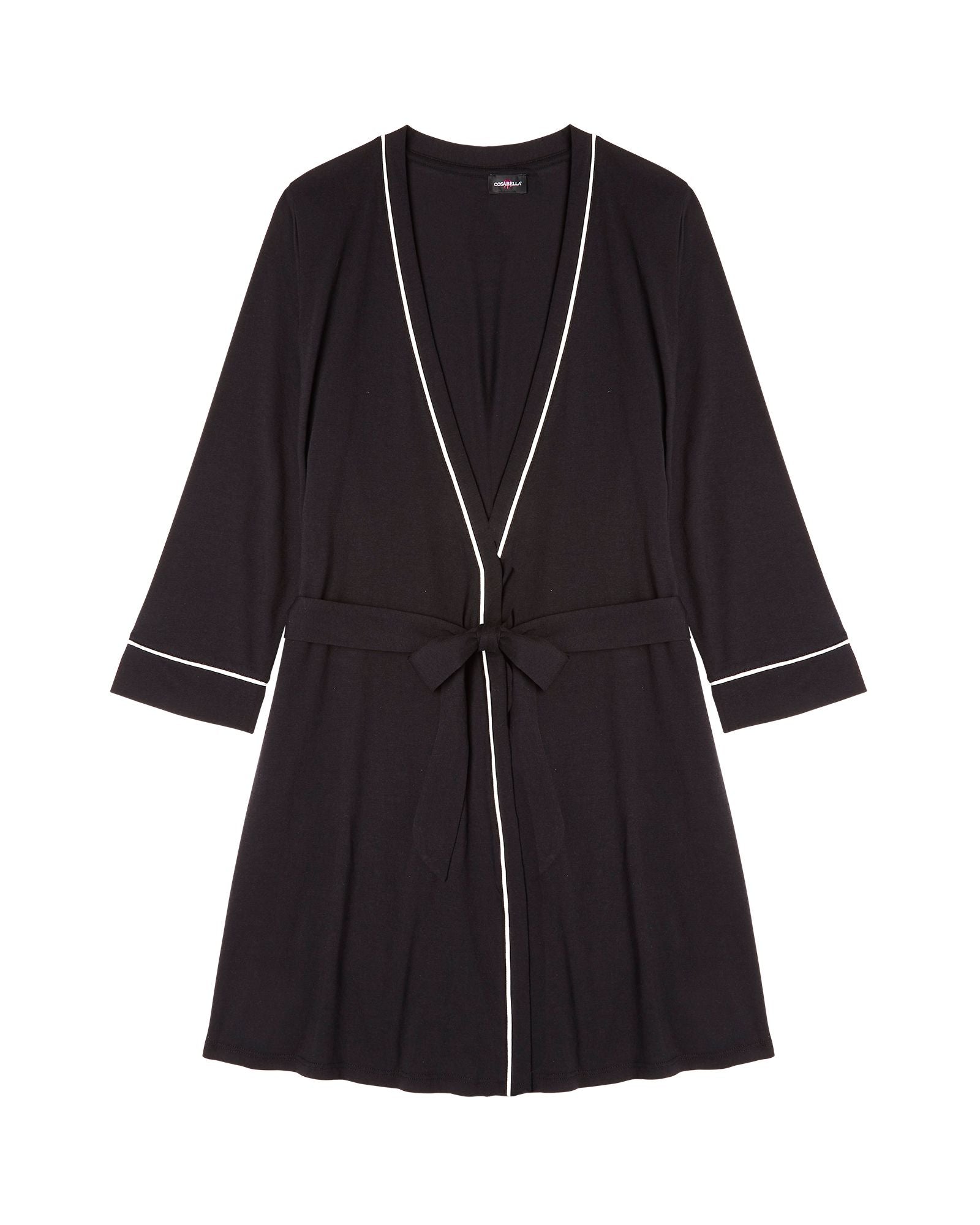 Cosabella Bella Maternity Let Sleep 3 Piece Pajama Set in black