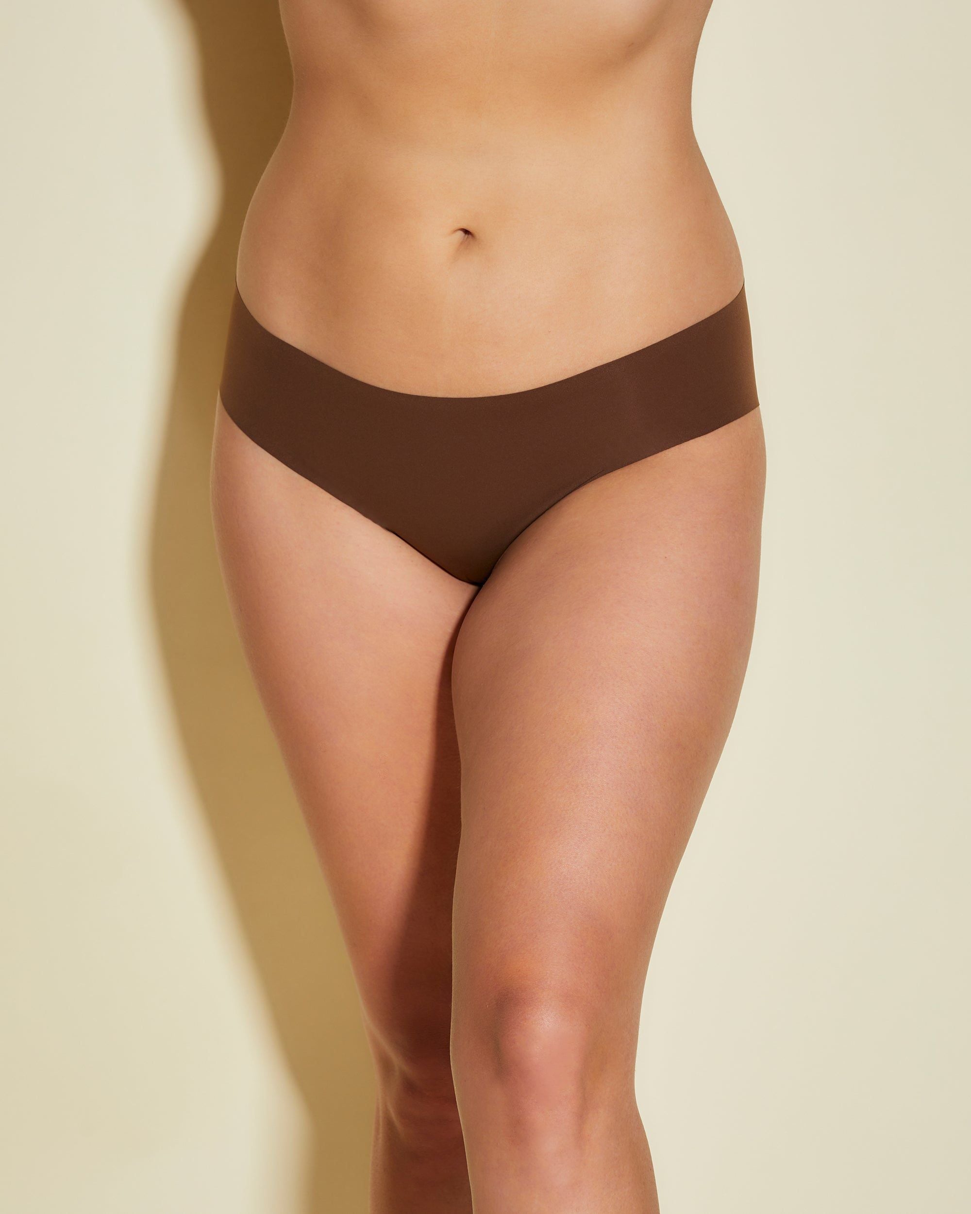 Cosabella Free Cut Micro Extended High Bikini in brown