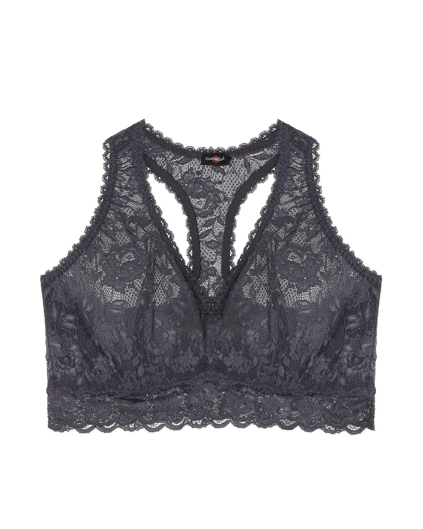 Cosabella Never Say Never Extended Racie Racerback Bralette in gray