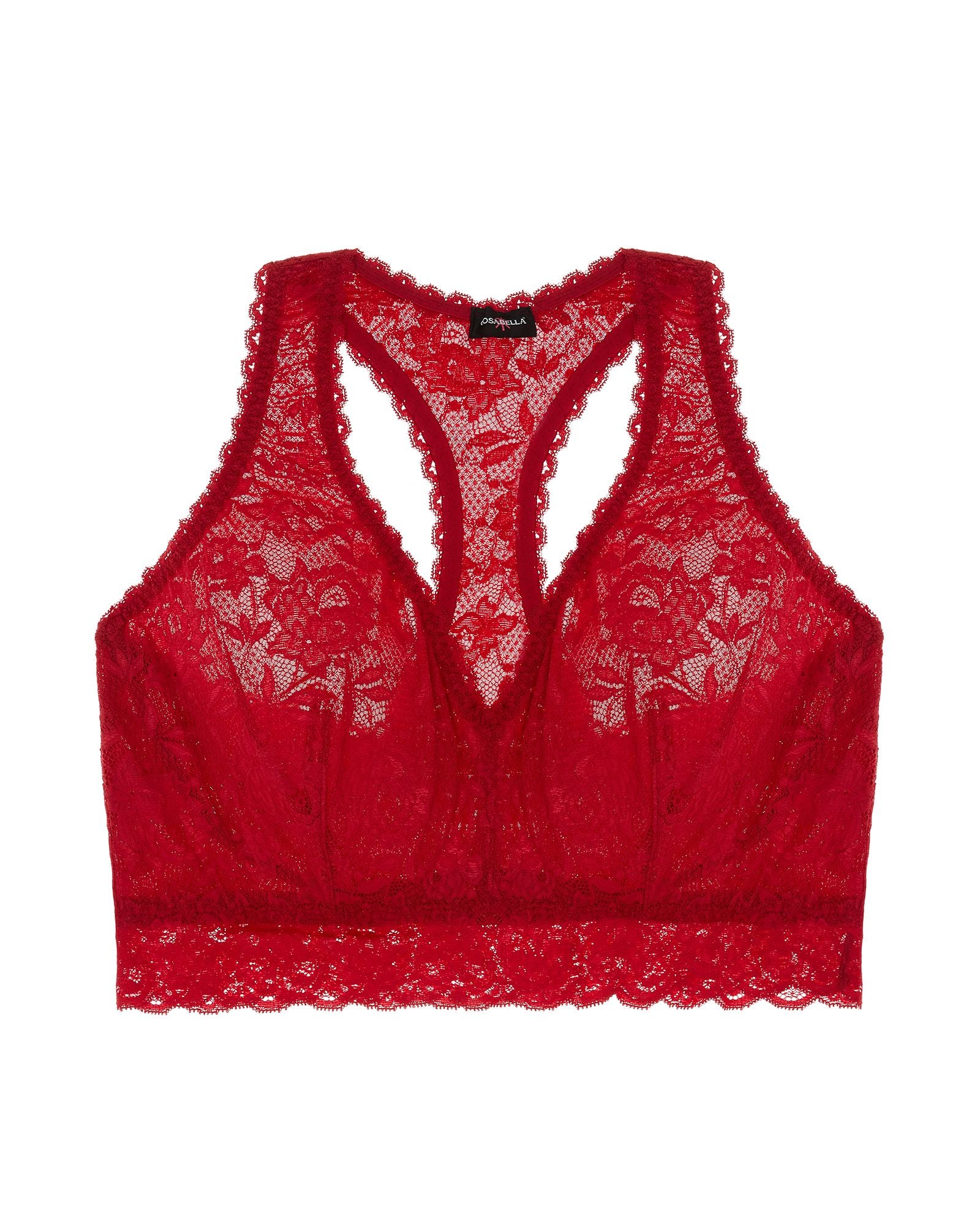 Cosabella Never Say Never Extended Racie Racerback Bralette in red