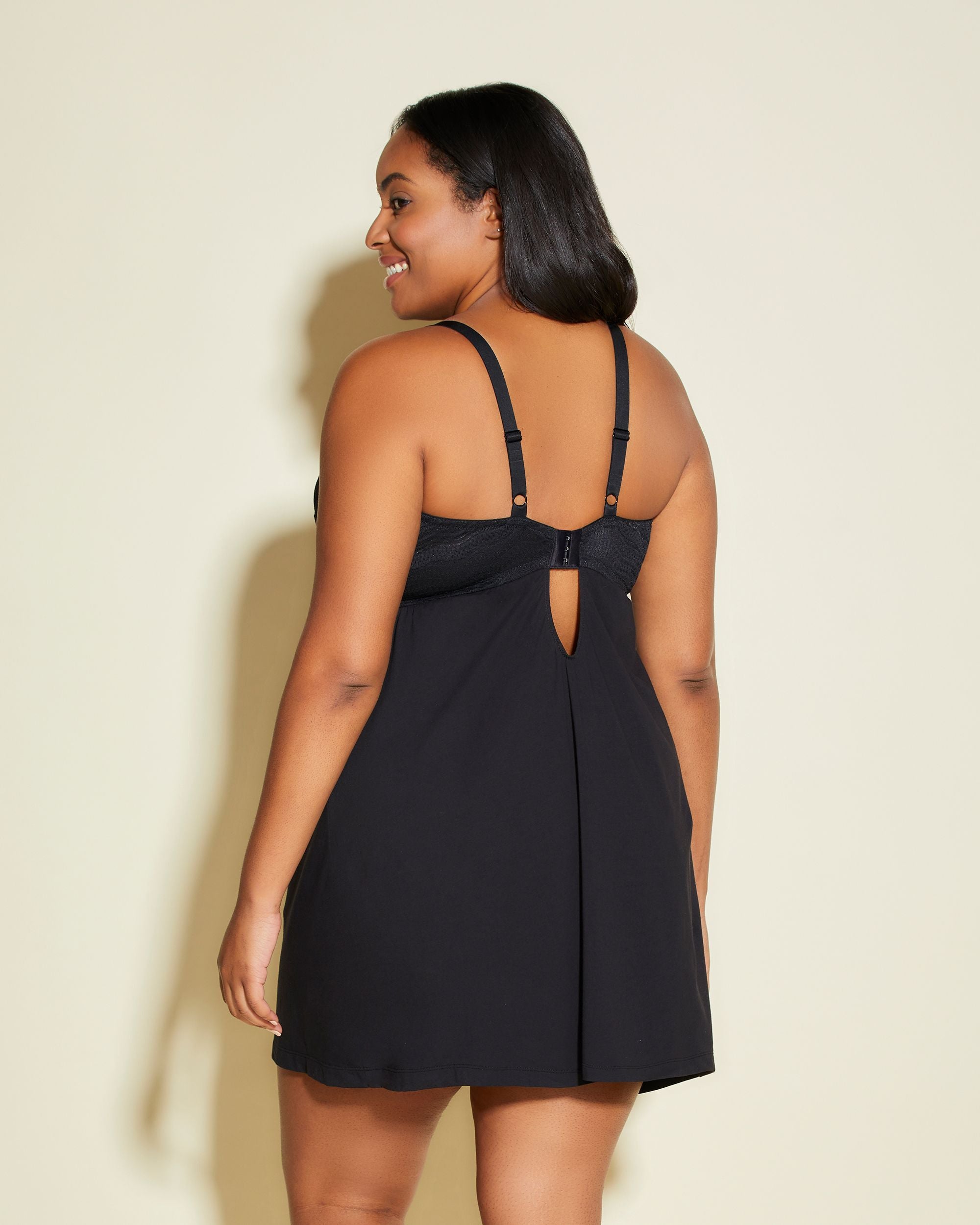 Cosabella Dolce Extended Babydoll in black