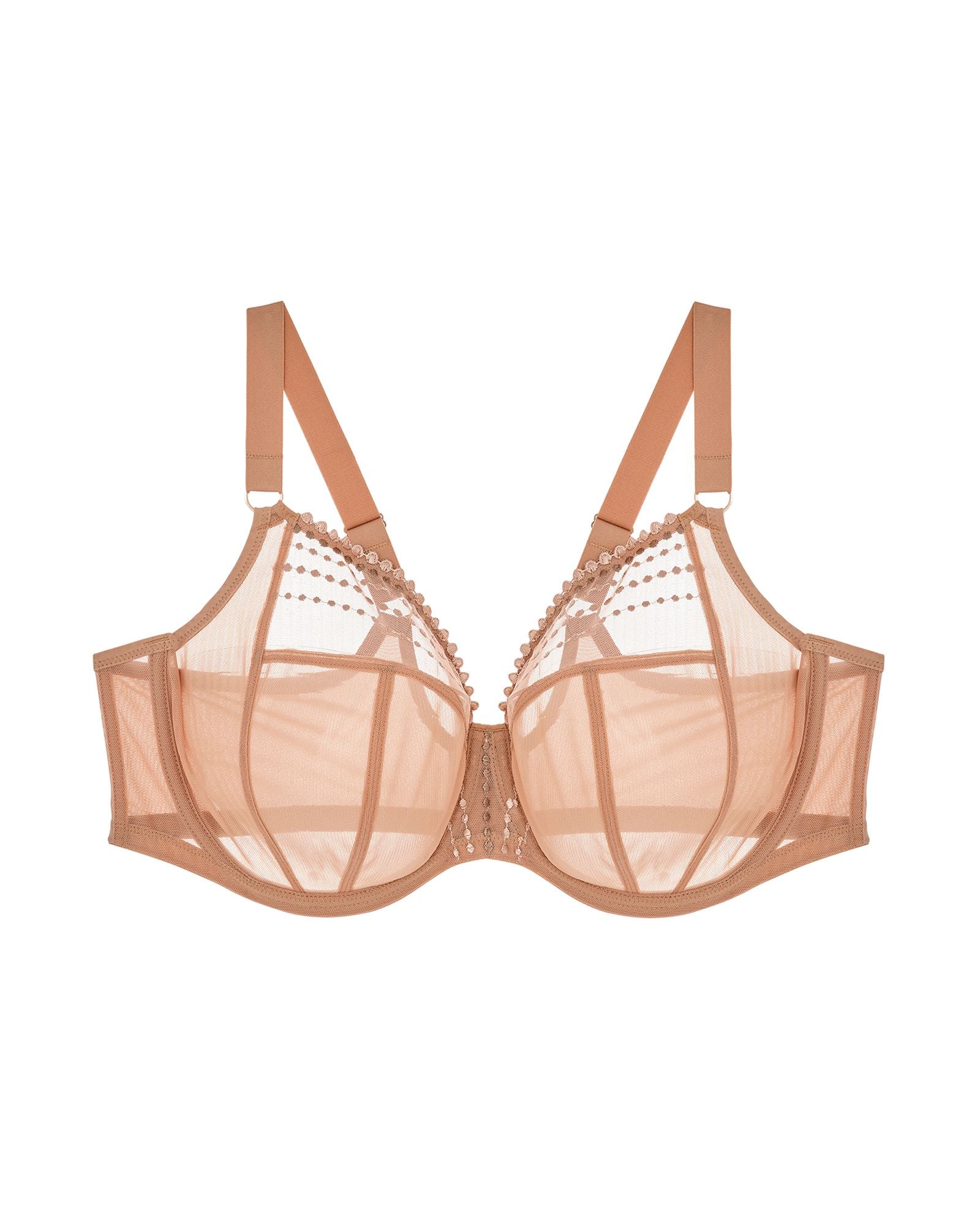 Elomi Matilda Underwire Plunge Bra in beige