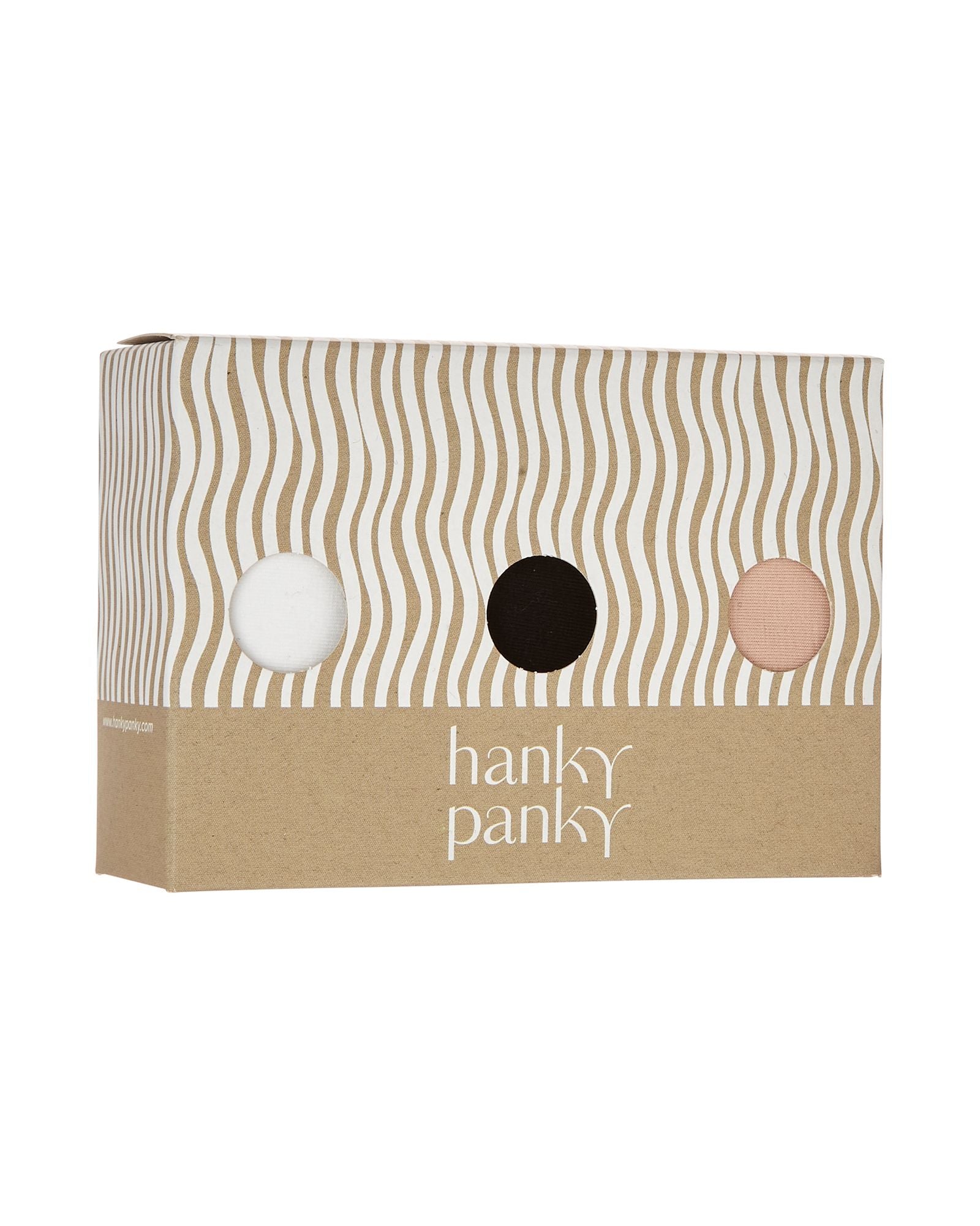 Hanky Panky Cotton Original Rise Thong 3 Pack in black