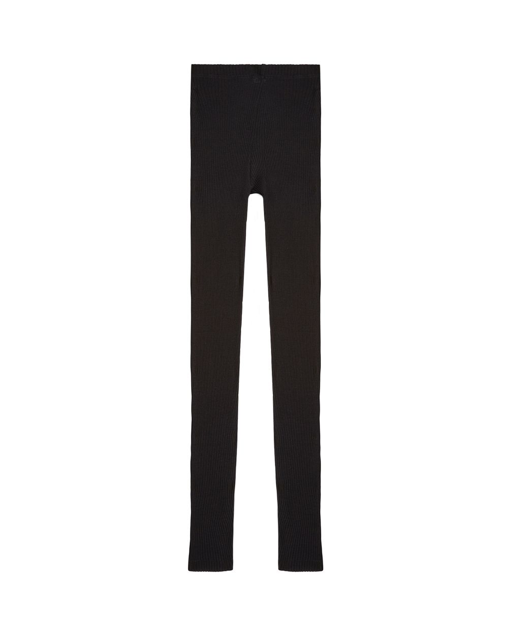 Collezione Privata Wool & Silk Rib Legging in black