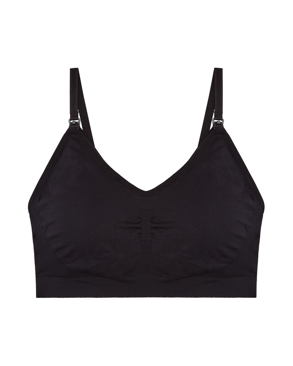 Motherhood Maternity Seamless Pumping and Nursing Bra in black