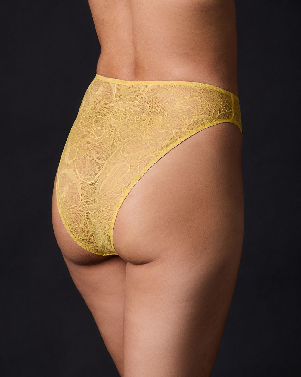 Only Hearts Go Ask Alice High Cut Brief in yellow