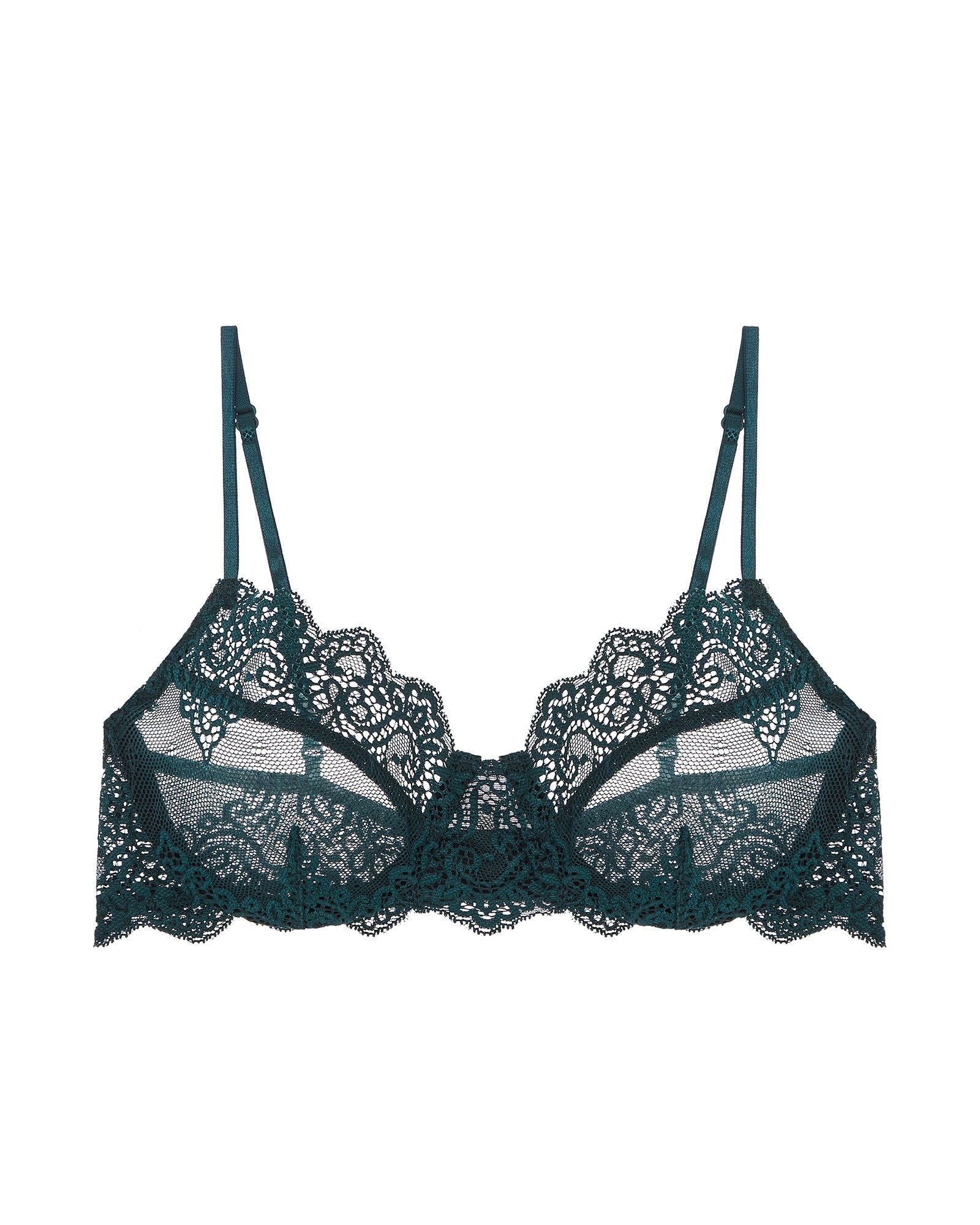 Only Hearts So Fine with Lace Underwire Bra in green