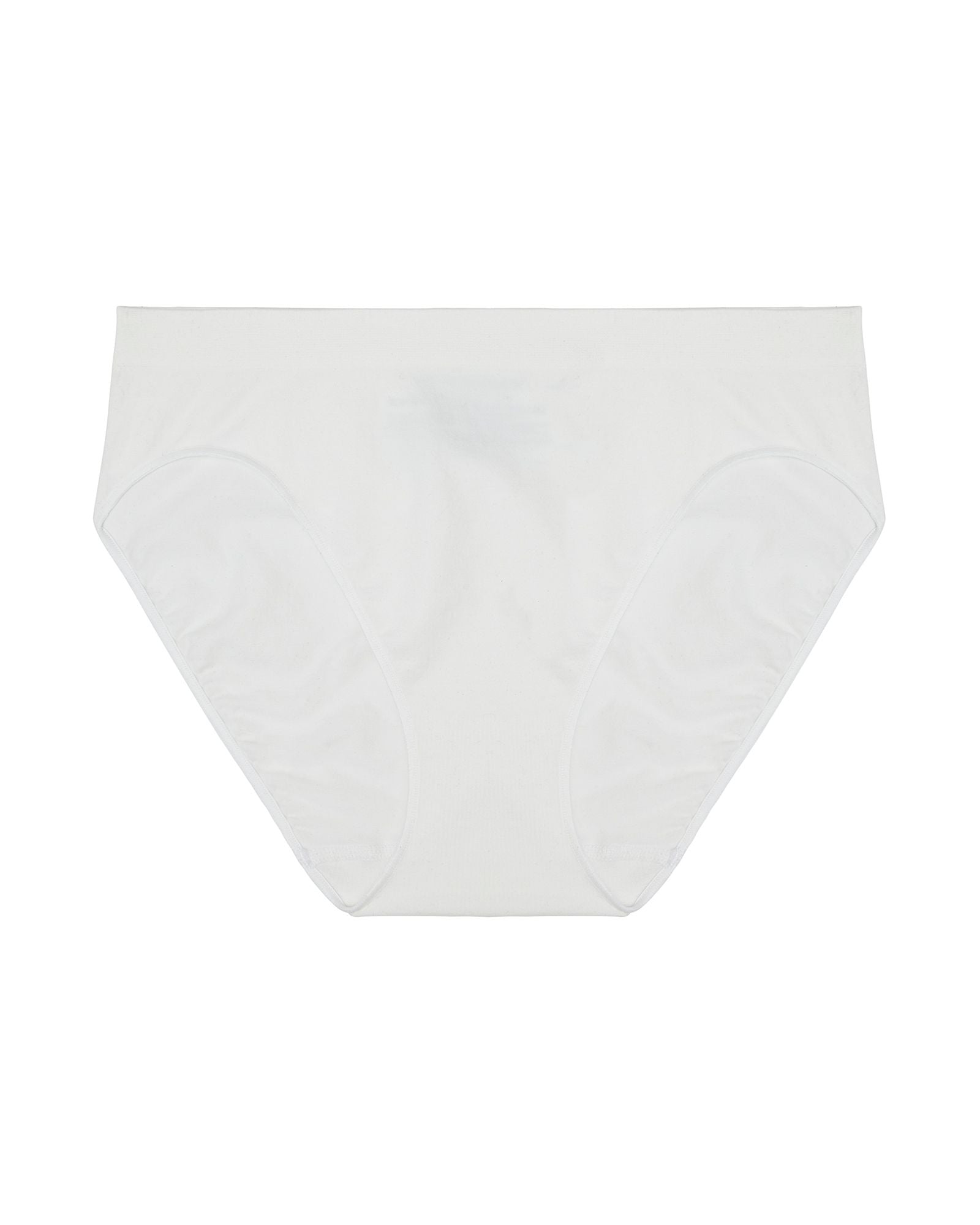 OnGossamer Cabana Cotton Seamless Hi-Cut Brief in white