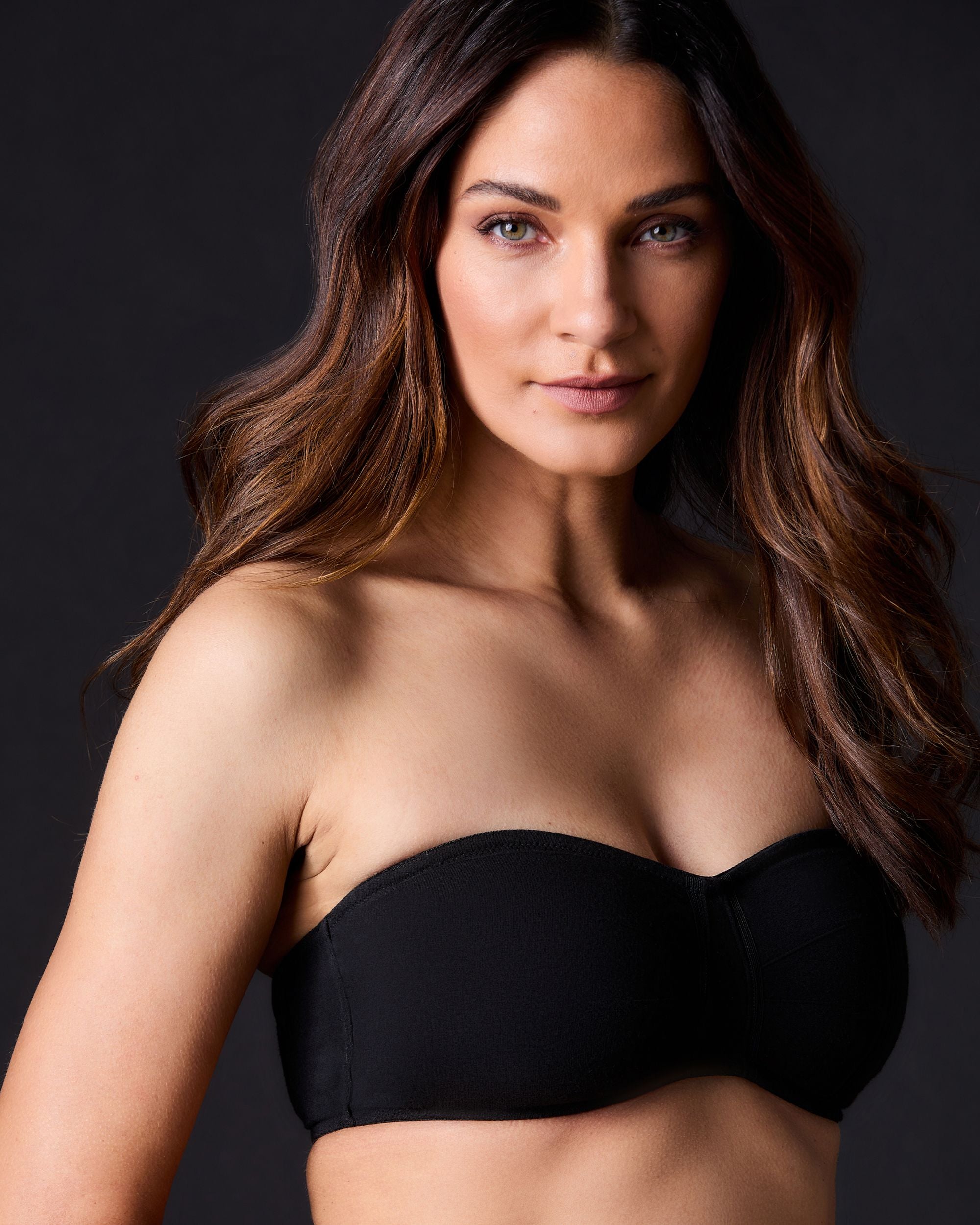 OnGossamer Cabana Cotton Bandeau Bralette in black