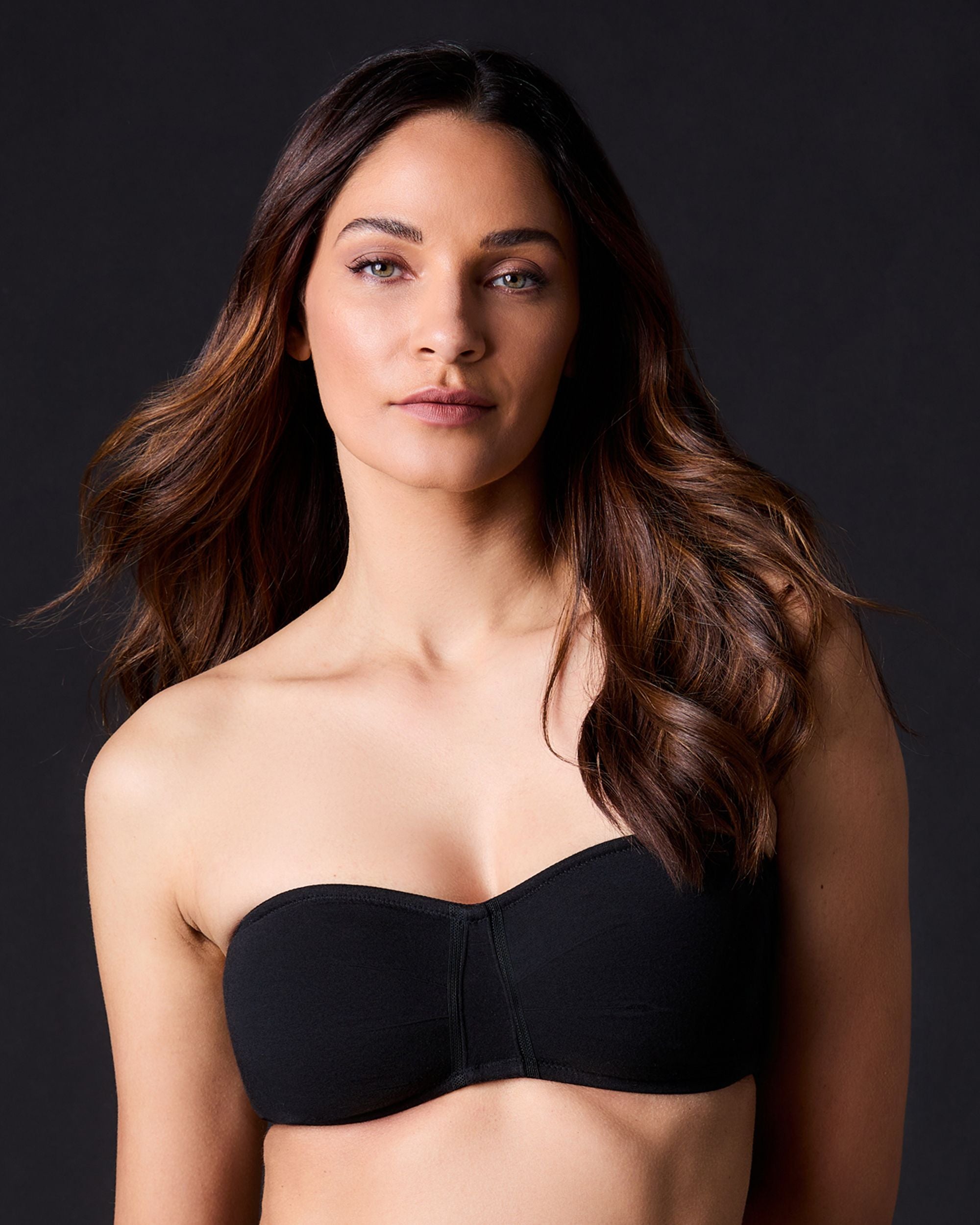OnGossamer Cabana Cotton Bandeau Bralette in black