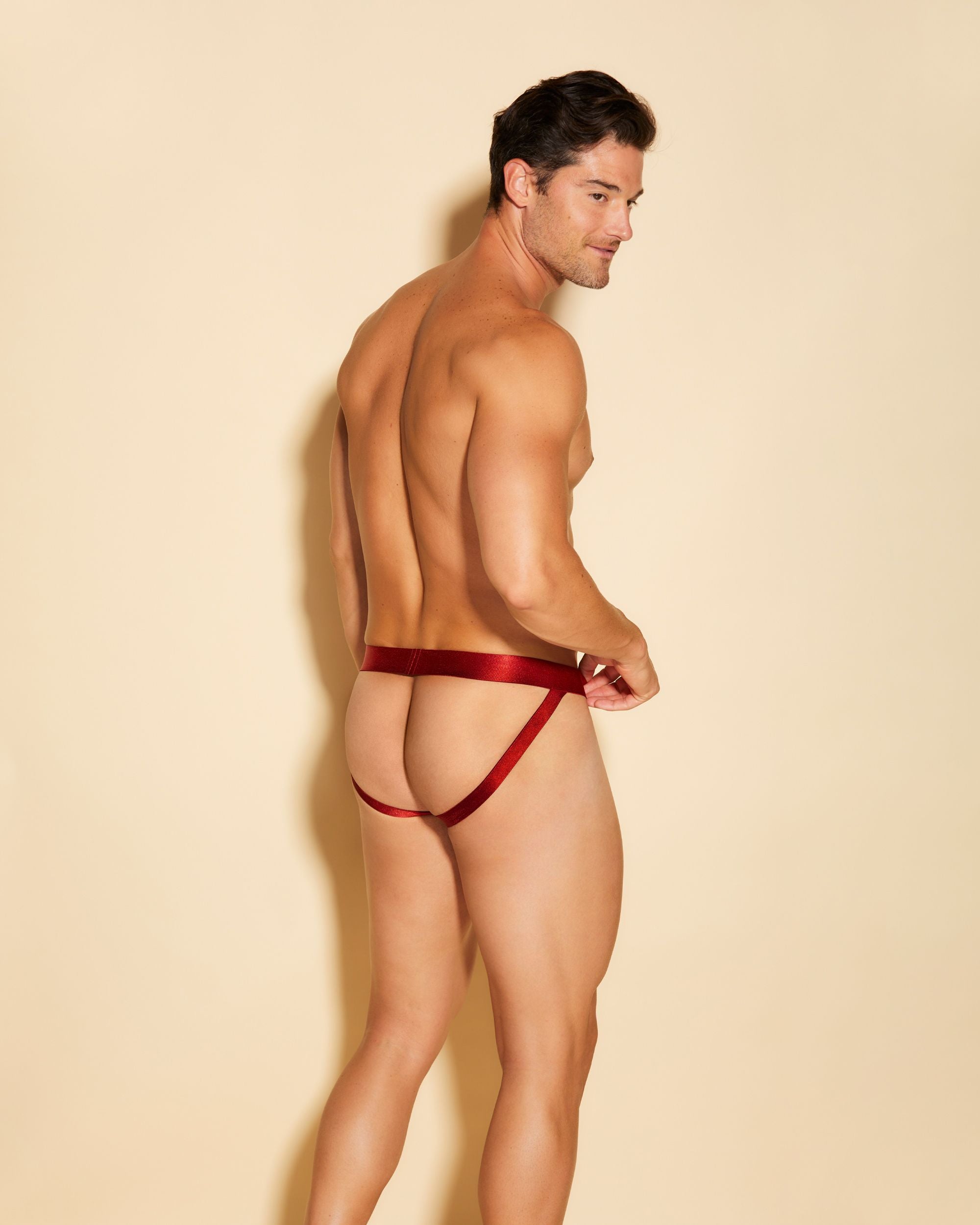 Cosabella Never Say Never Jock Strap in red