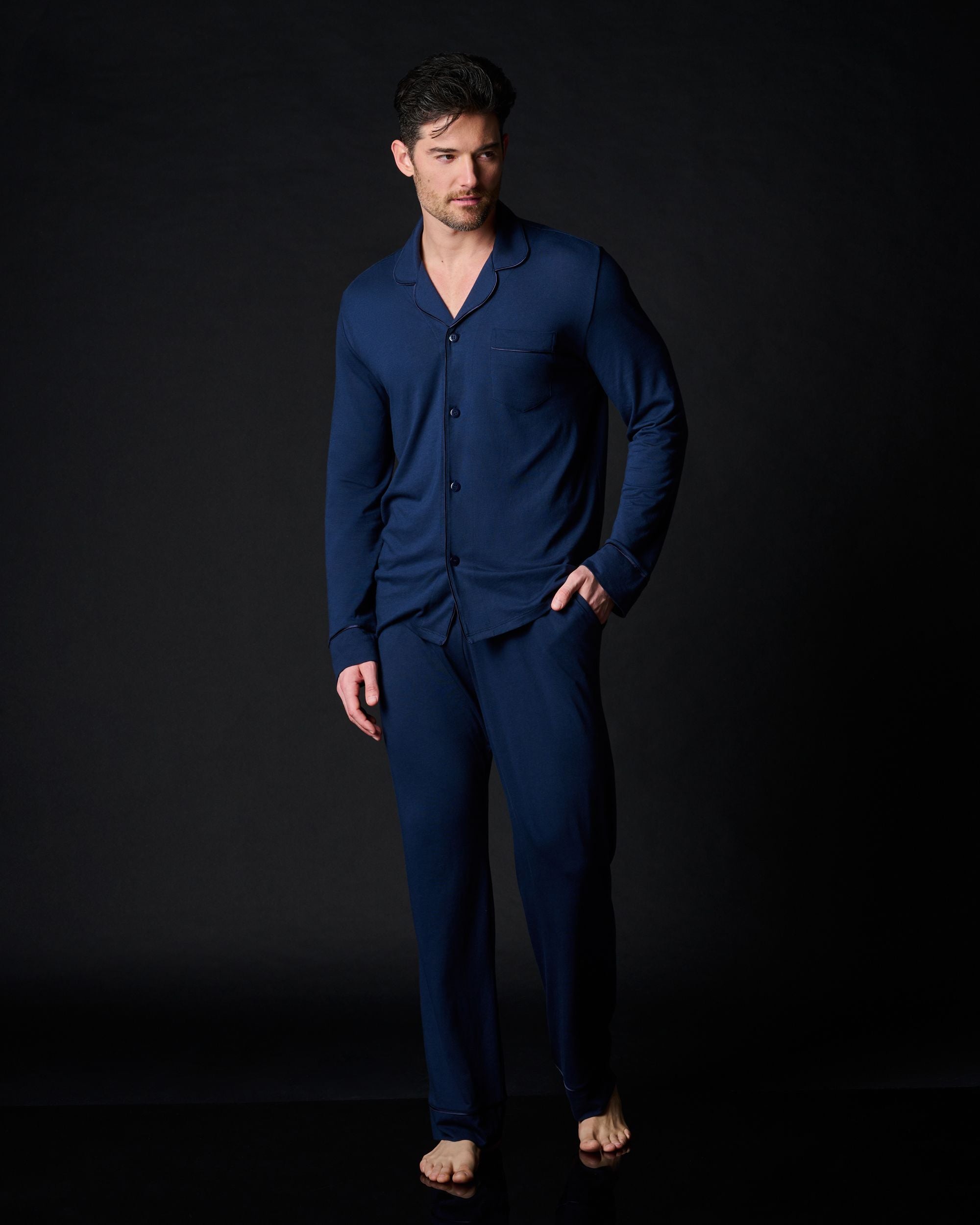 Cosabella Classic Men's PJ Set in blue