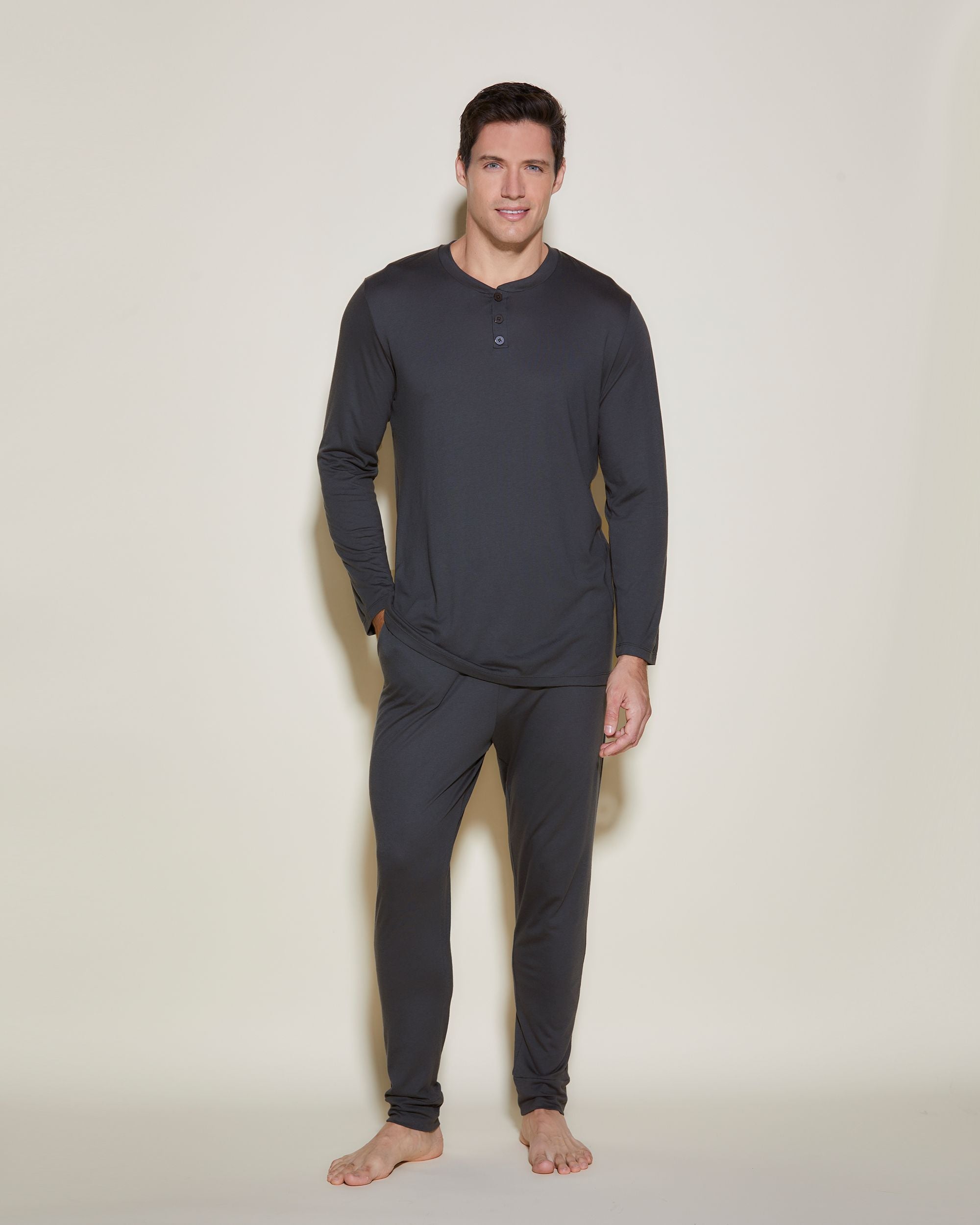 Cosabella Henley Men's PJ Set in gray