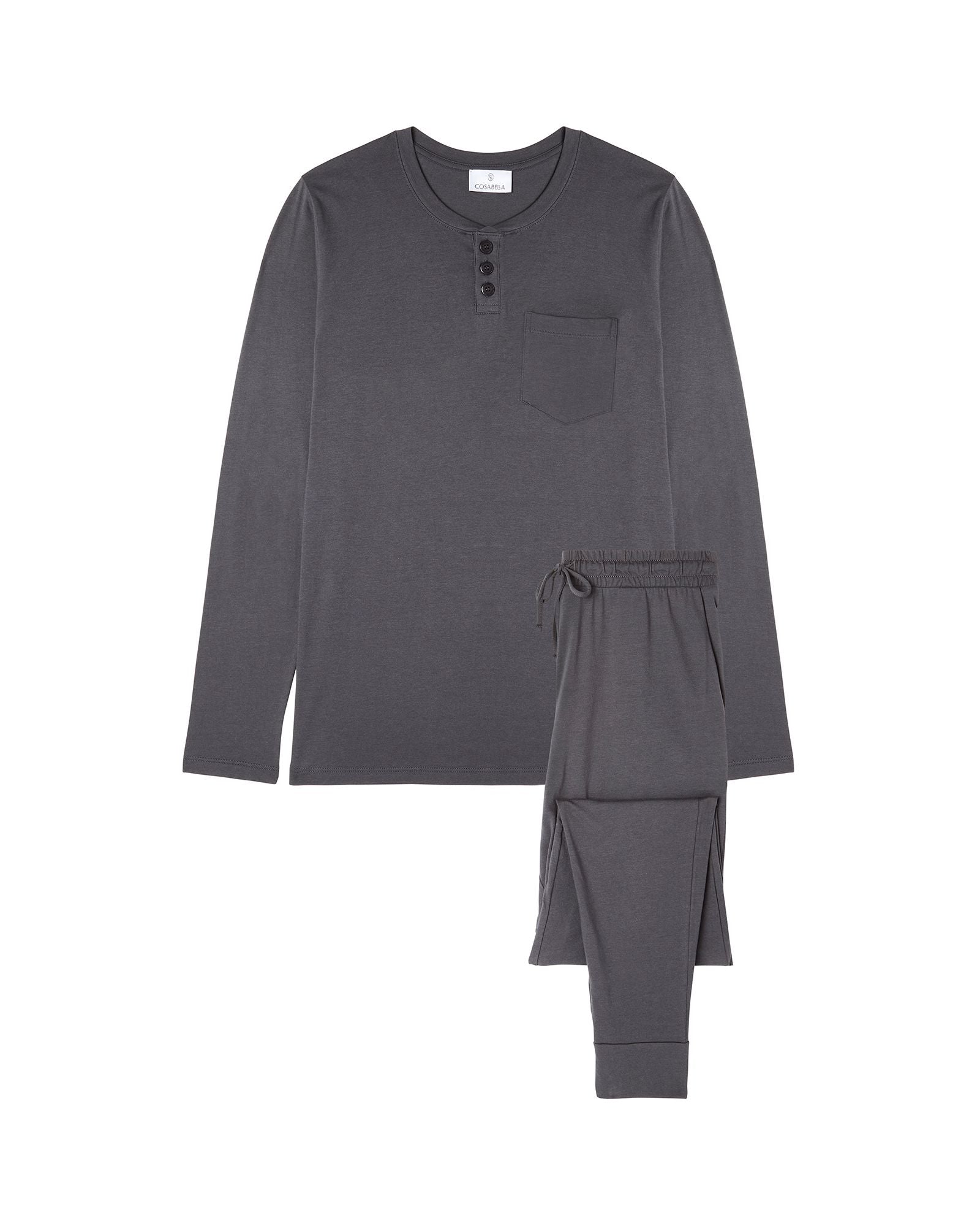 Cosabella Henley Men's PJ Set in gray