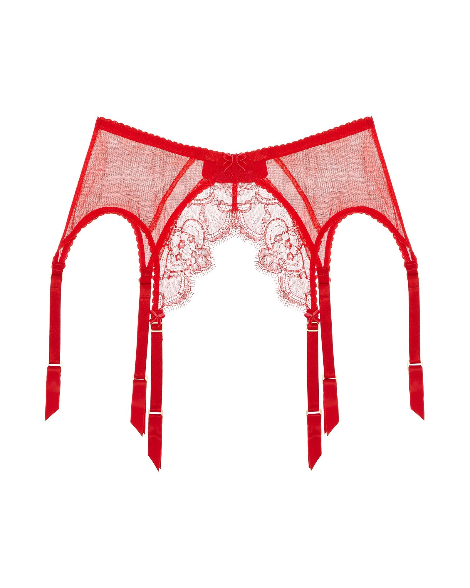 Dita Von Teese Muse Suspender Belt in red
