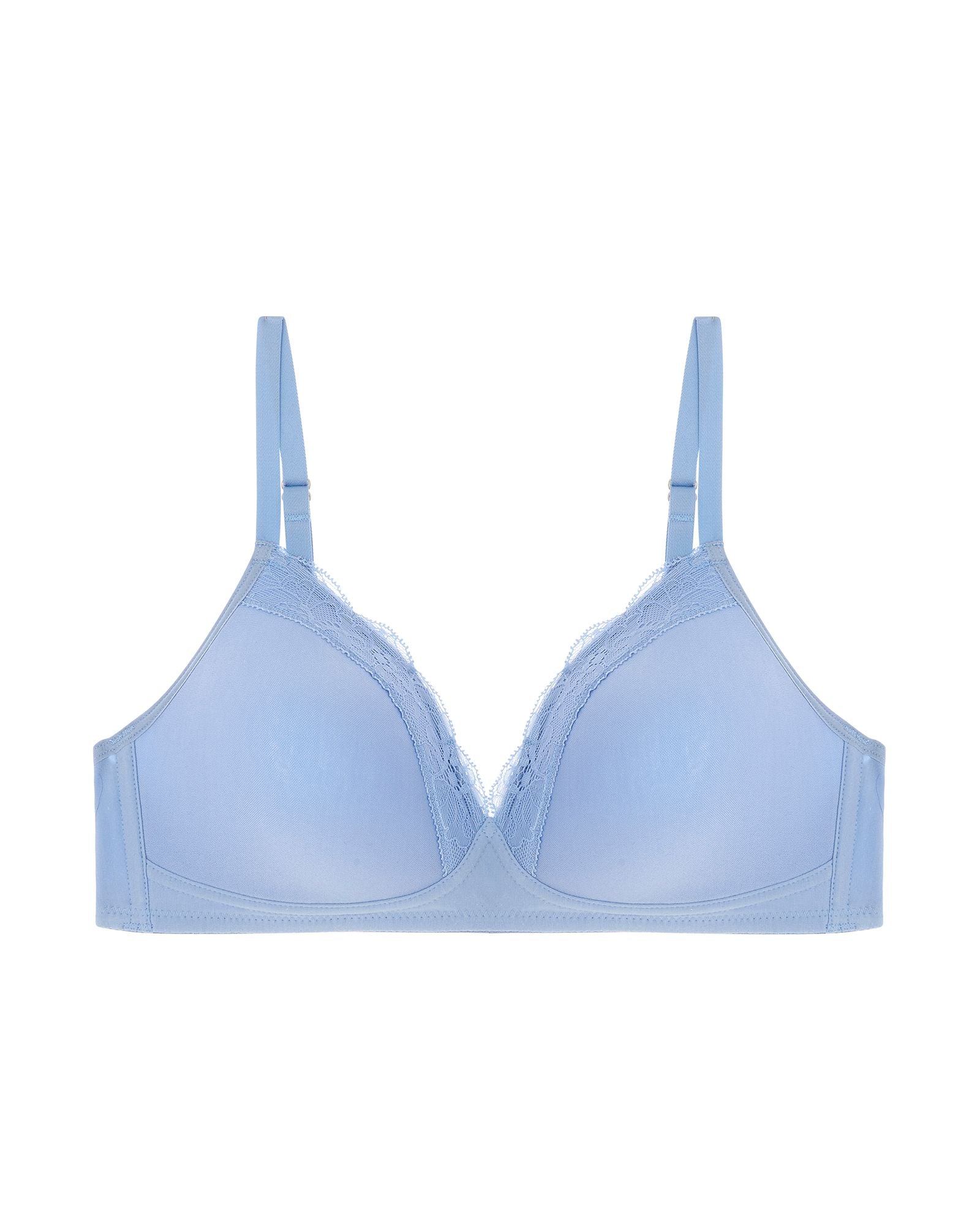 Hanro Cotton Lace Soft Cup Spacer in blue