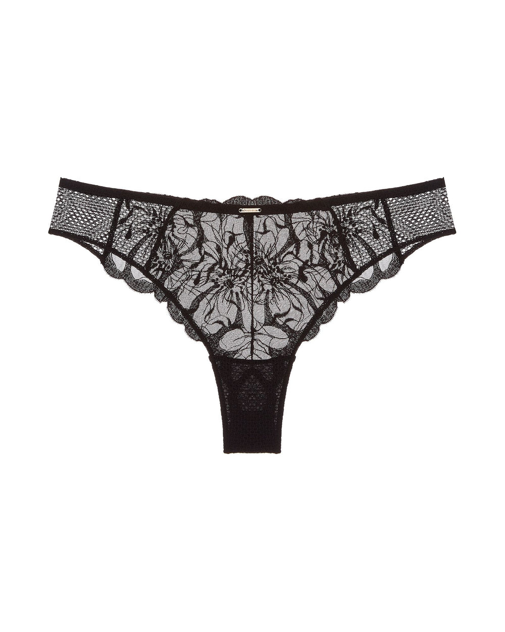Chantelle Fleurs Thong in black