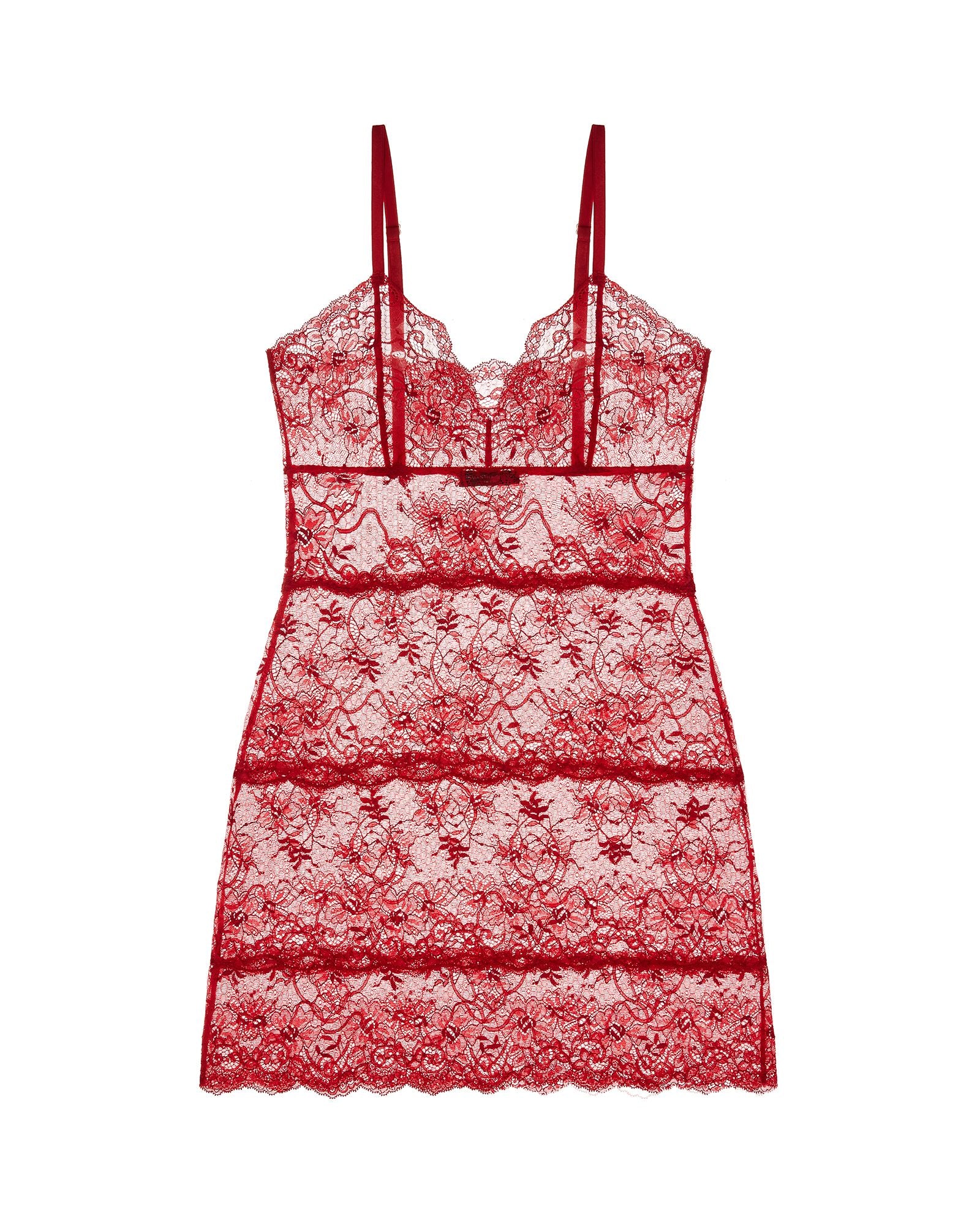 Samantha Chang All Lace Amour Full Slip in red
