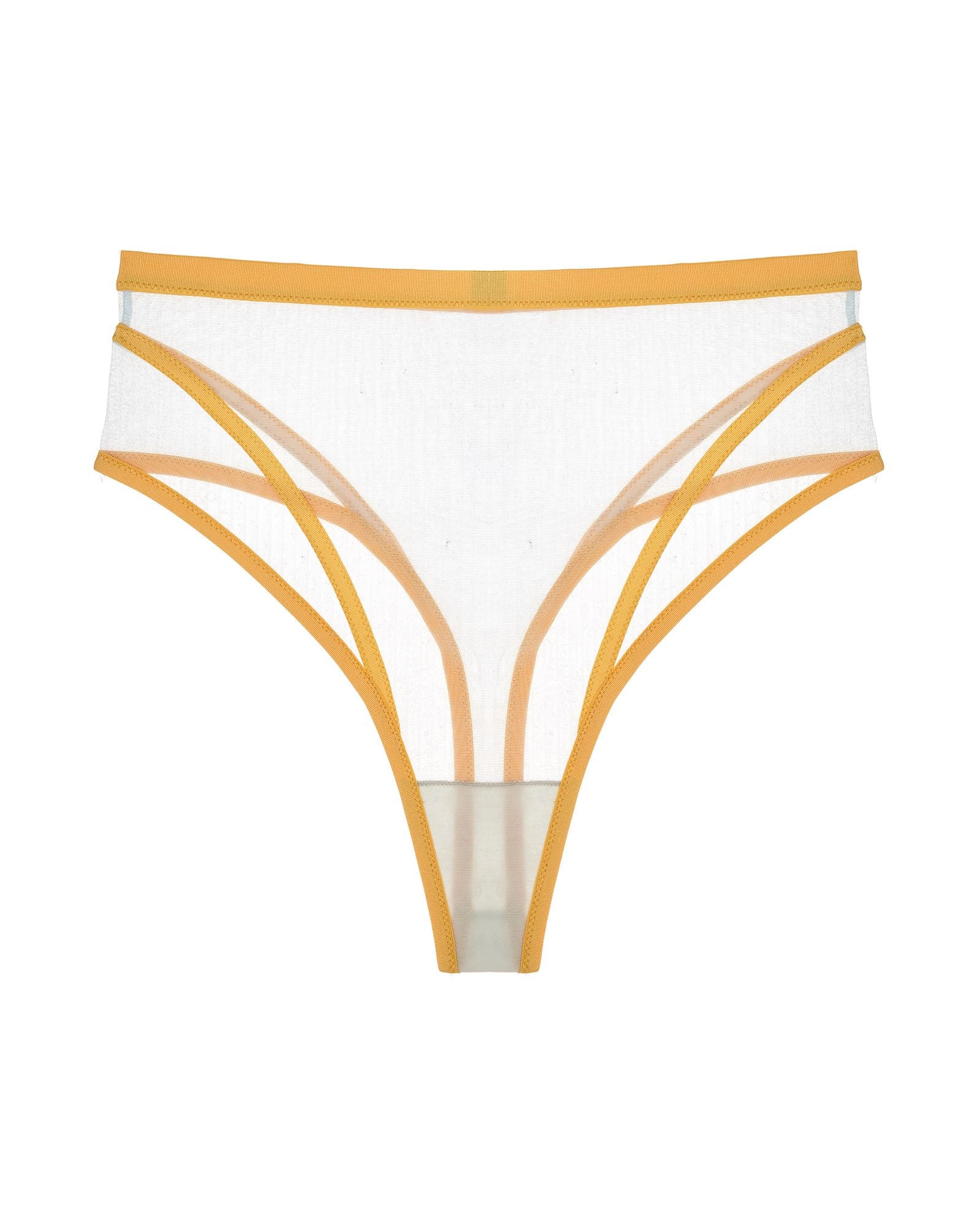 Taryn Winters Dria Mesh Highwaisted Thong in yellow