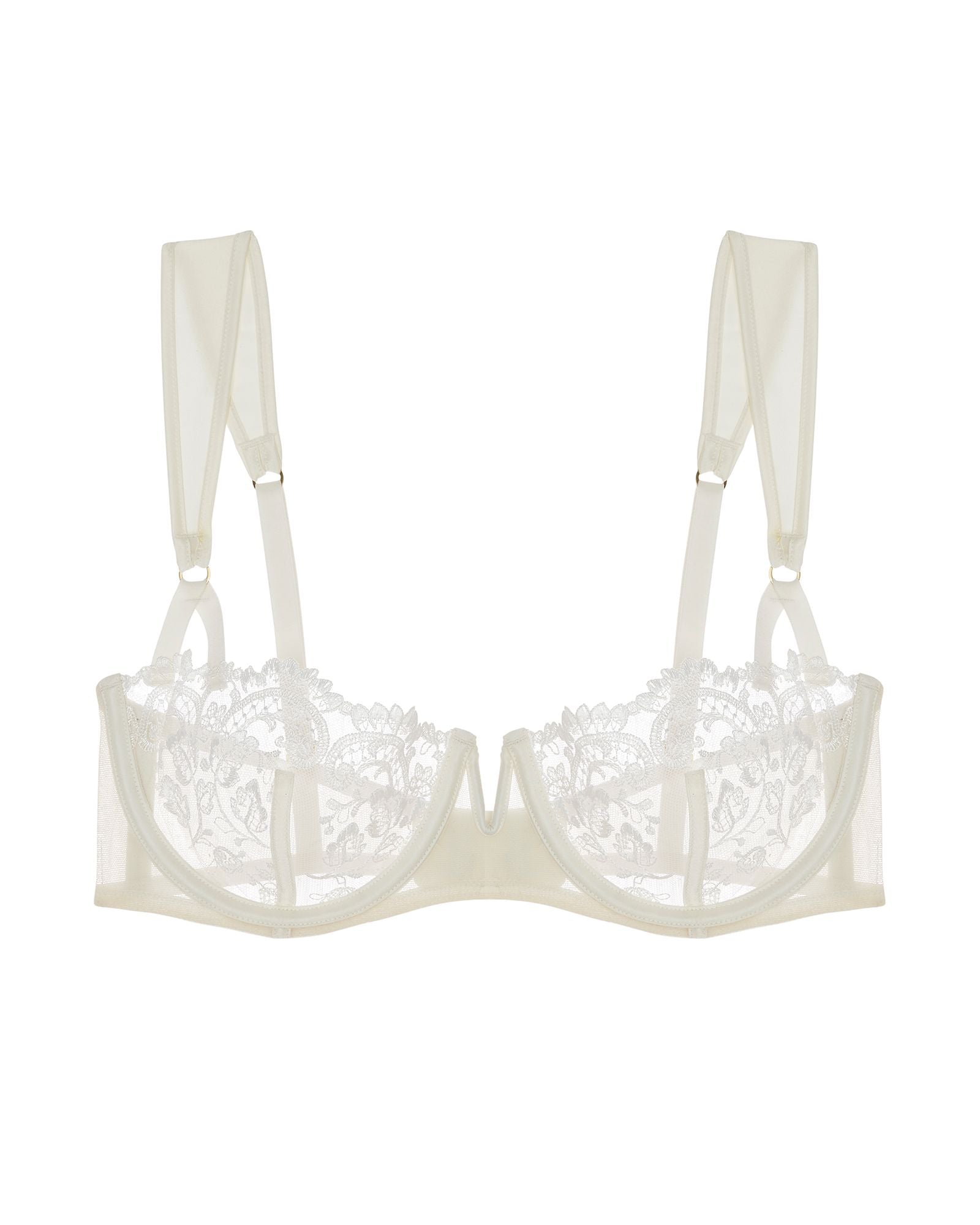 Kiki de Montparnasse Juliette Balconette Bra in white