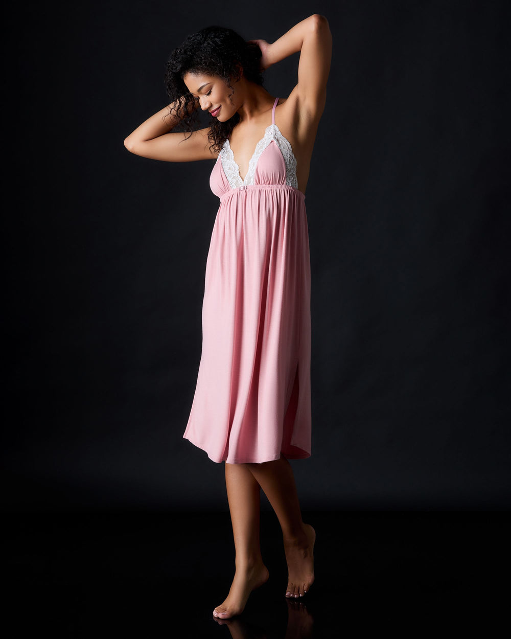 Journelle Emma Long Chemise in pink