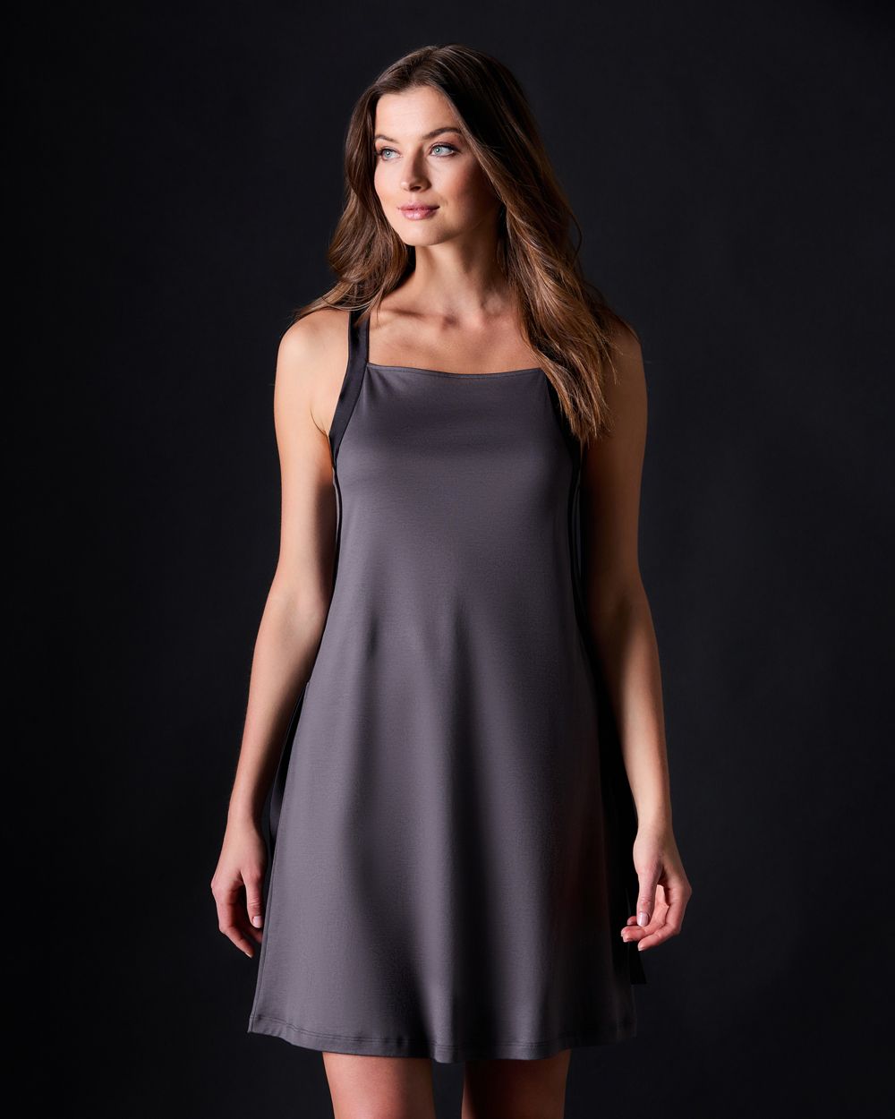 Hanro Thea Tank Gown in gray