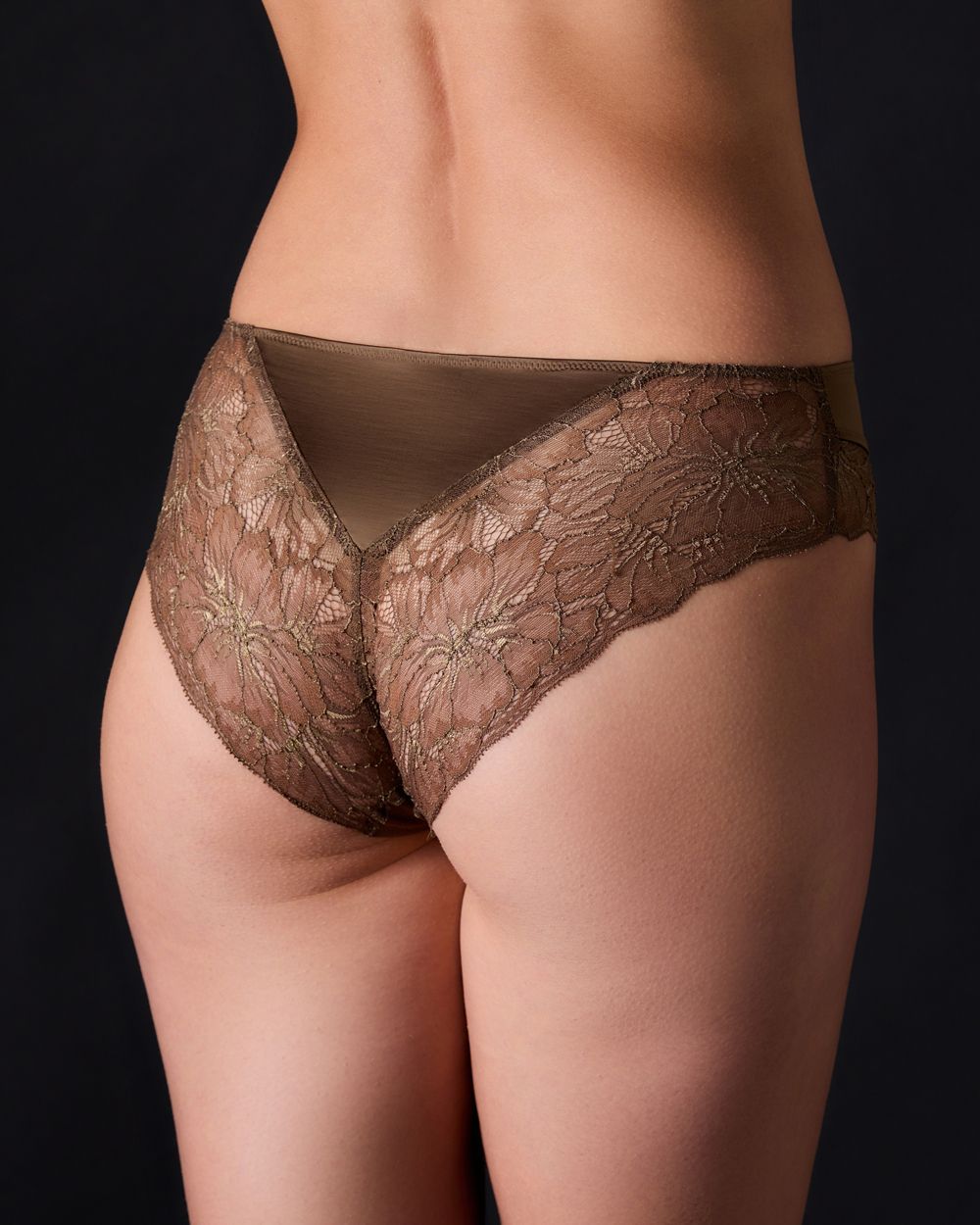 Hanro Juna Hi Cut Brief in brown