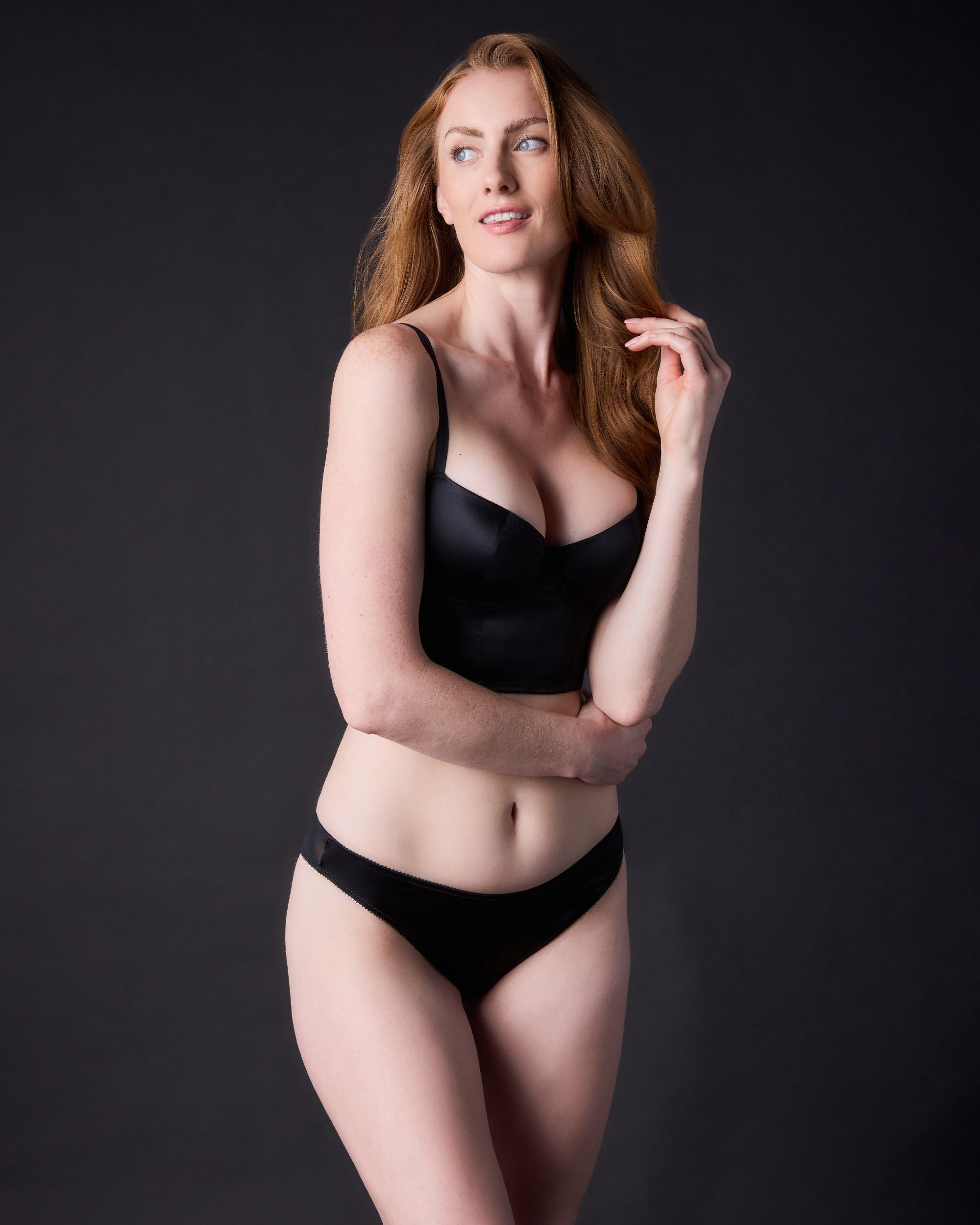 Journelle Iris Underwire Crop Bustier in black