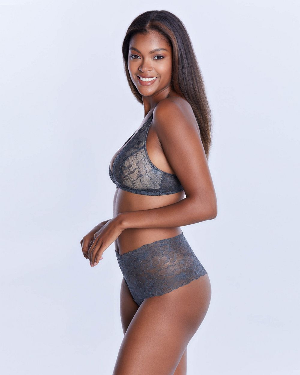 Samantha Chang My Daily Upcyle Built-Up Soft Bra in gray