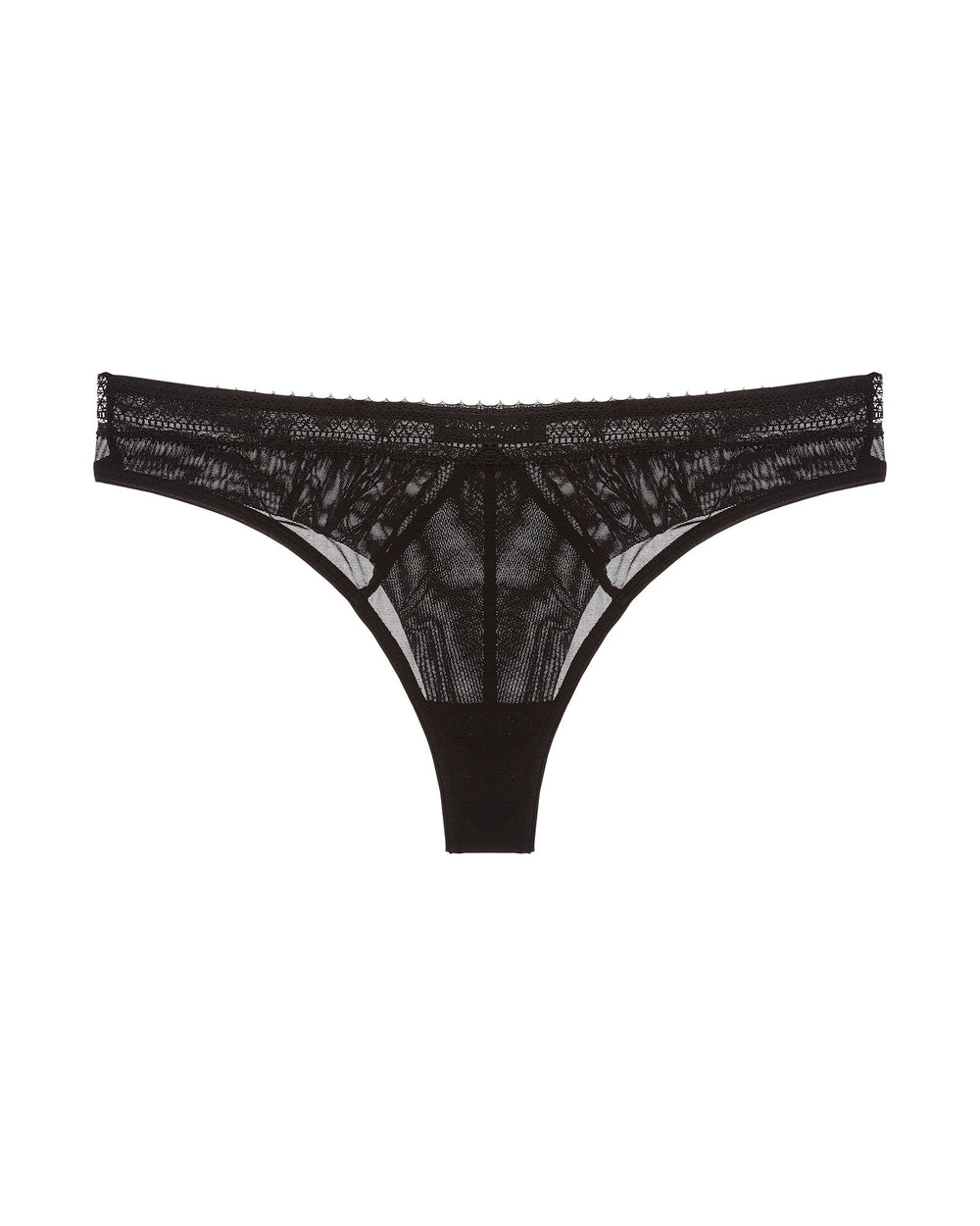 Samantha Chang Jet Set Mesh Thong in black