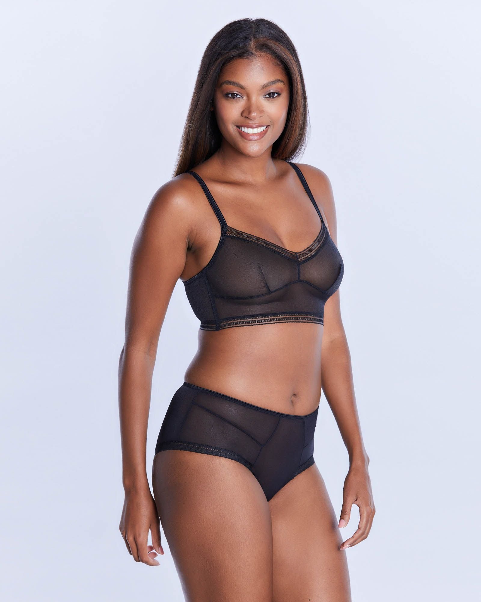 Samantha Chang Jet Set Mesh Hipster in black