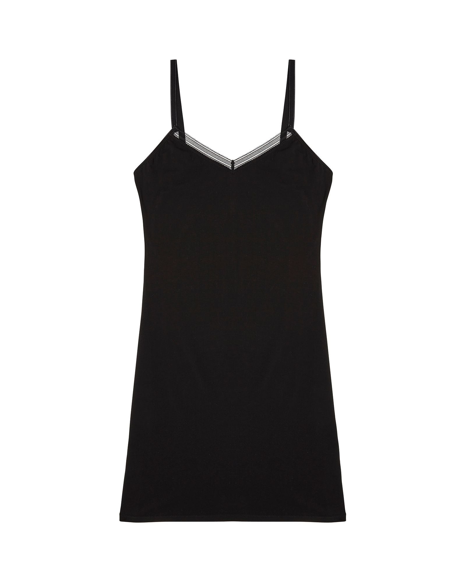 Samantha Chang Jet Set Supima Cotton Chemise in black