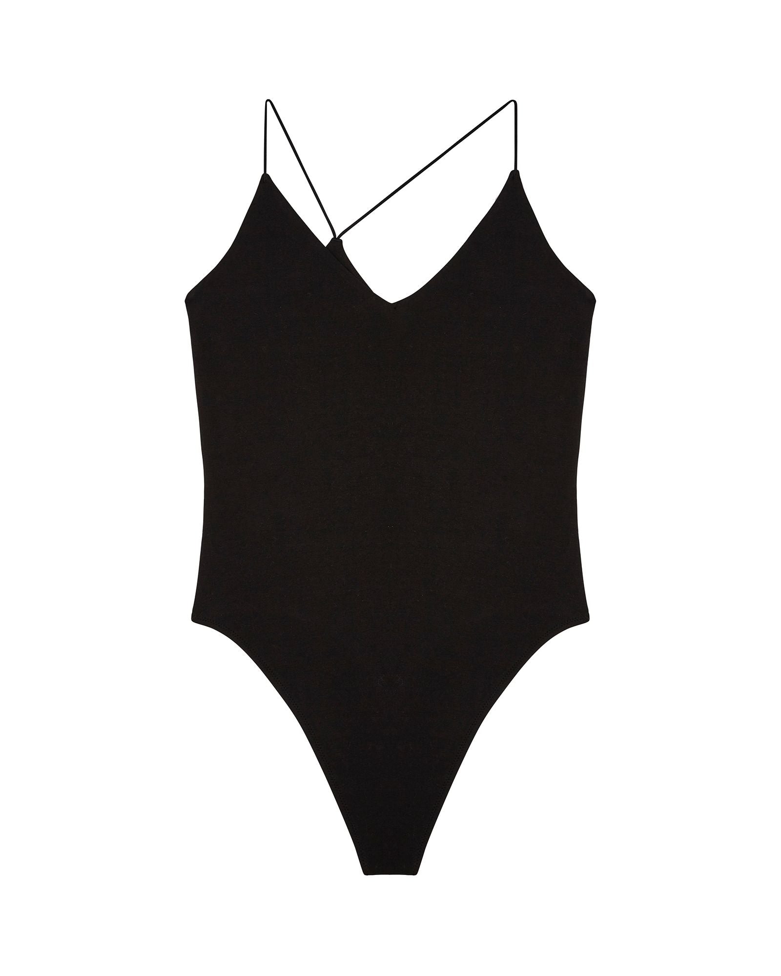 Skin Gilda Organic Pima Cotton Bodysuit in black