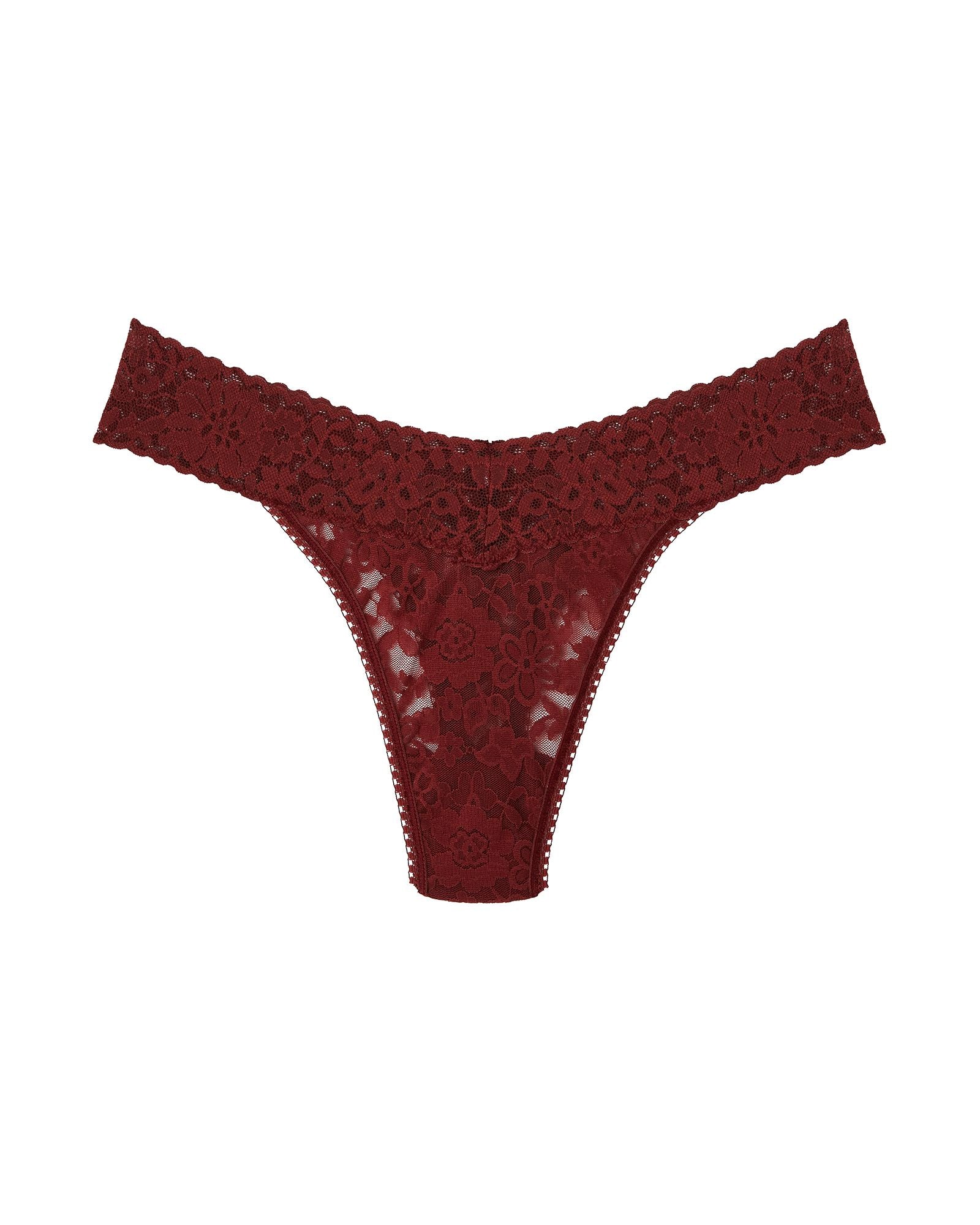 Hanky Panky Daily Lace Original Rise Thong in red