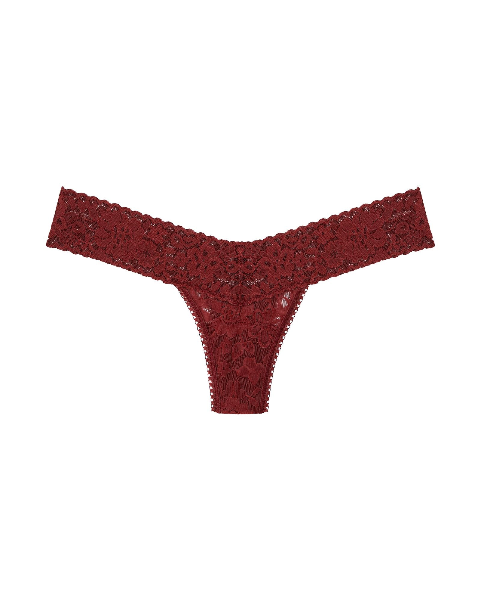 Hanky Panky Daily Lace Low Rise Thong in red