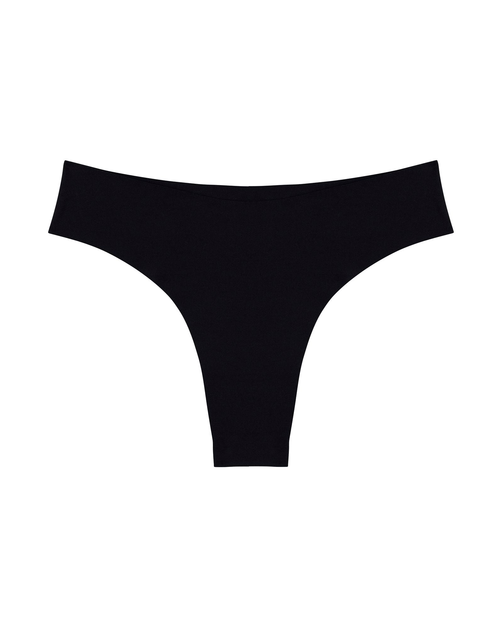 Panty Promise Organic Cotton Low Rise Thong in black